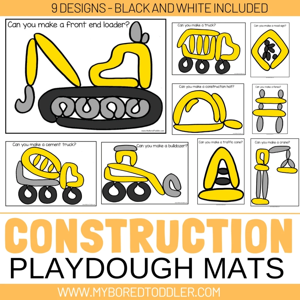 Construction Playdough Mats For Toddlers FREE PRINTABLE My Bored Toddler