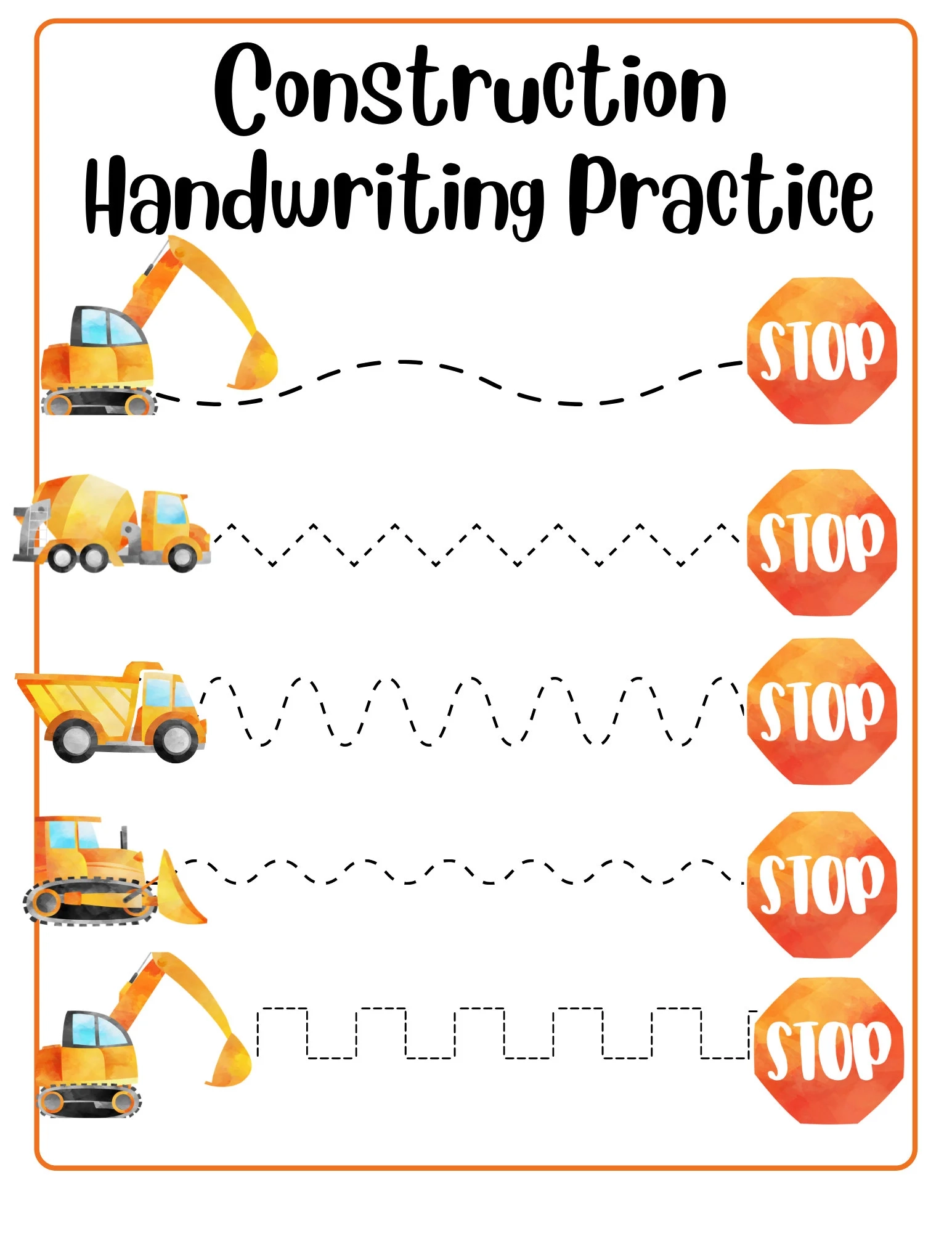 Construction Preschool Packet Preschool Worksheets Preschool Printable Kindergarten Homeschool Toddler Printable Educational Printable Etsy