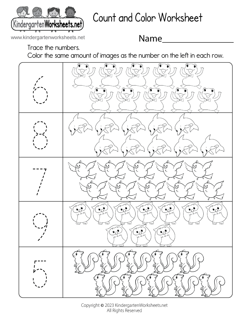 Count And Color Worksheet Free Printable PDF Count And Color Worksheet Free Printable PDF