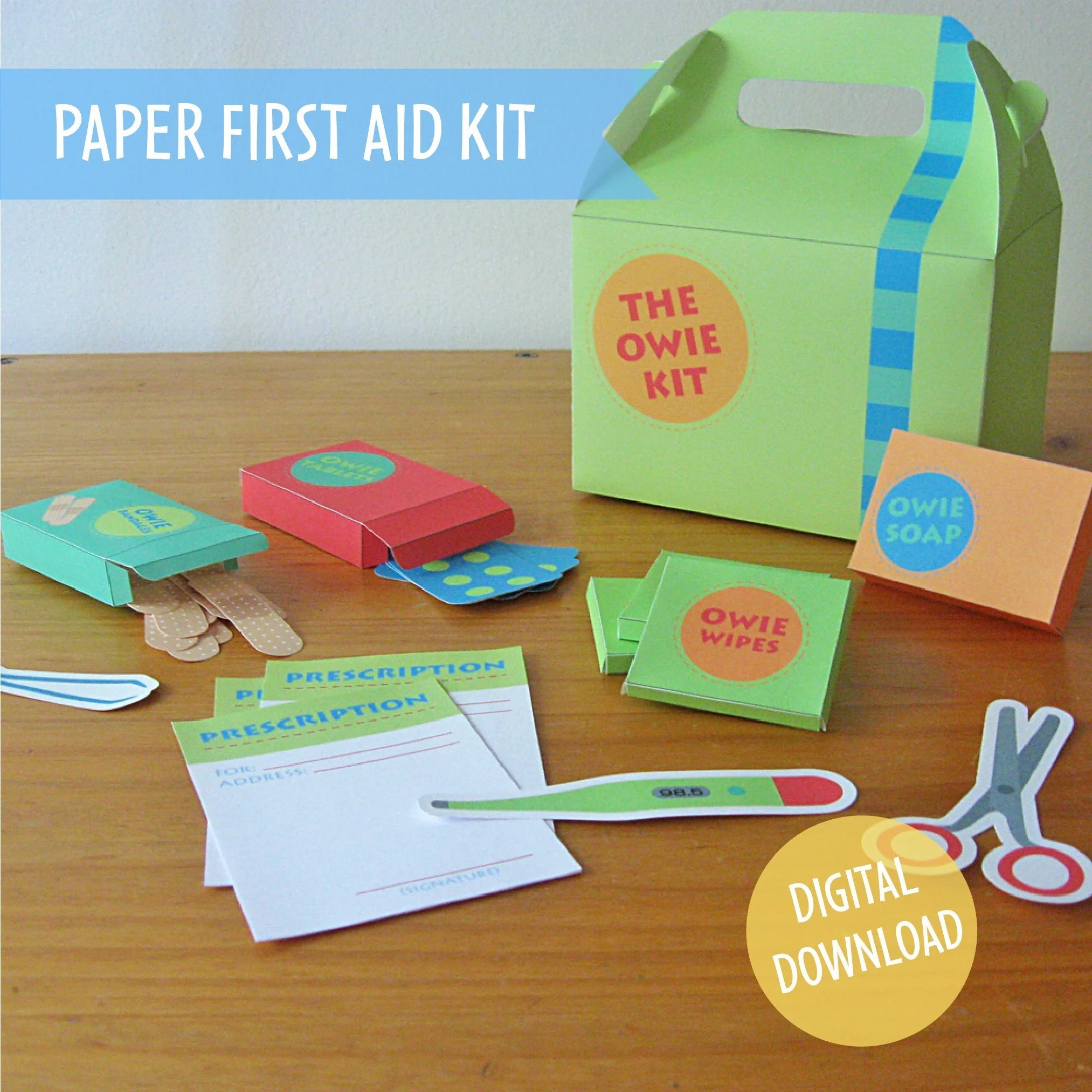 Craft Kits For Kids Paper First Aid Kit Digital Download Gifts For Kids Etsy