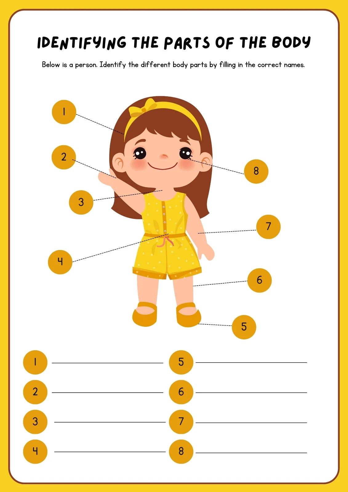 Customize 99 Body Parts Worksheets Templates Online Canva