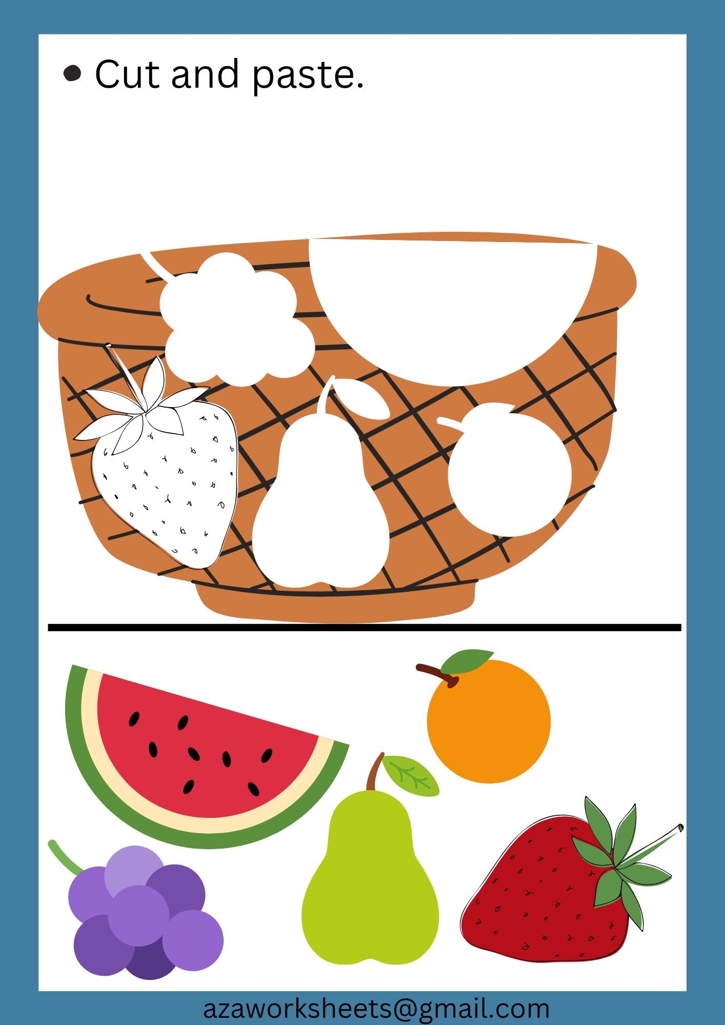 Cut And Paste Worksheets For Preschoolers And Nursery Students Worksheets Library