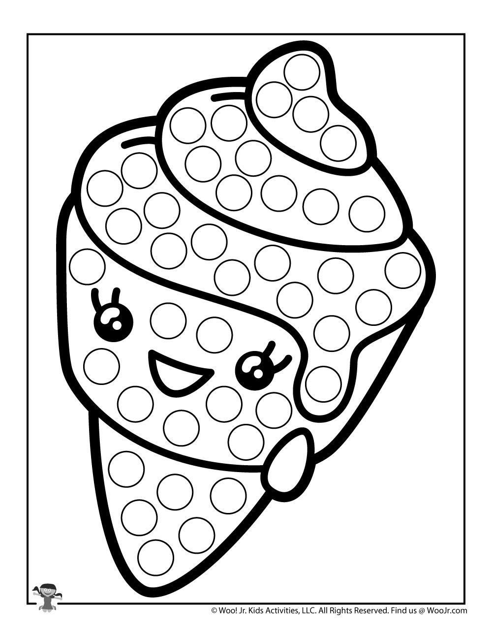 Cute Food Dot Coloring Pages Woo Jr Kids Activities Children s Publishing