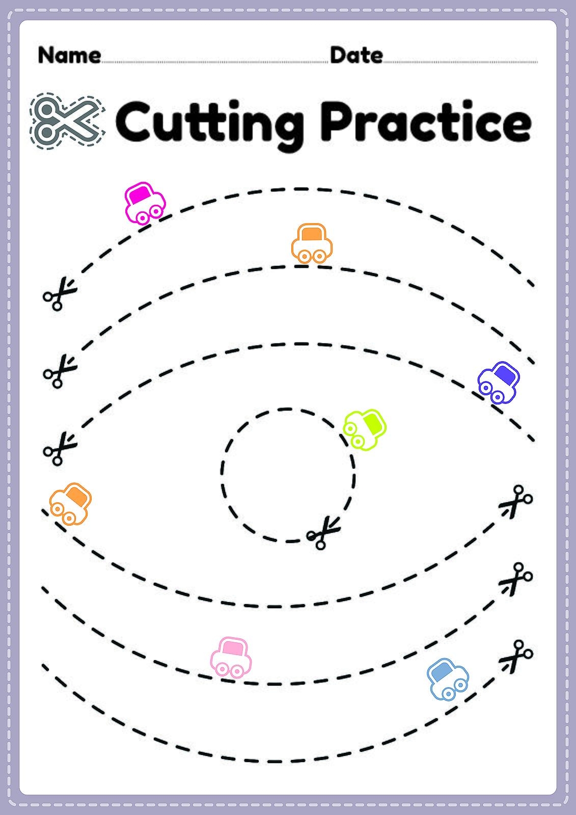 Cutting Practice Worksheets For Kids Free Printable Activity Worksheets Library