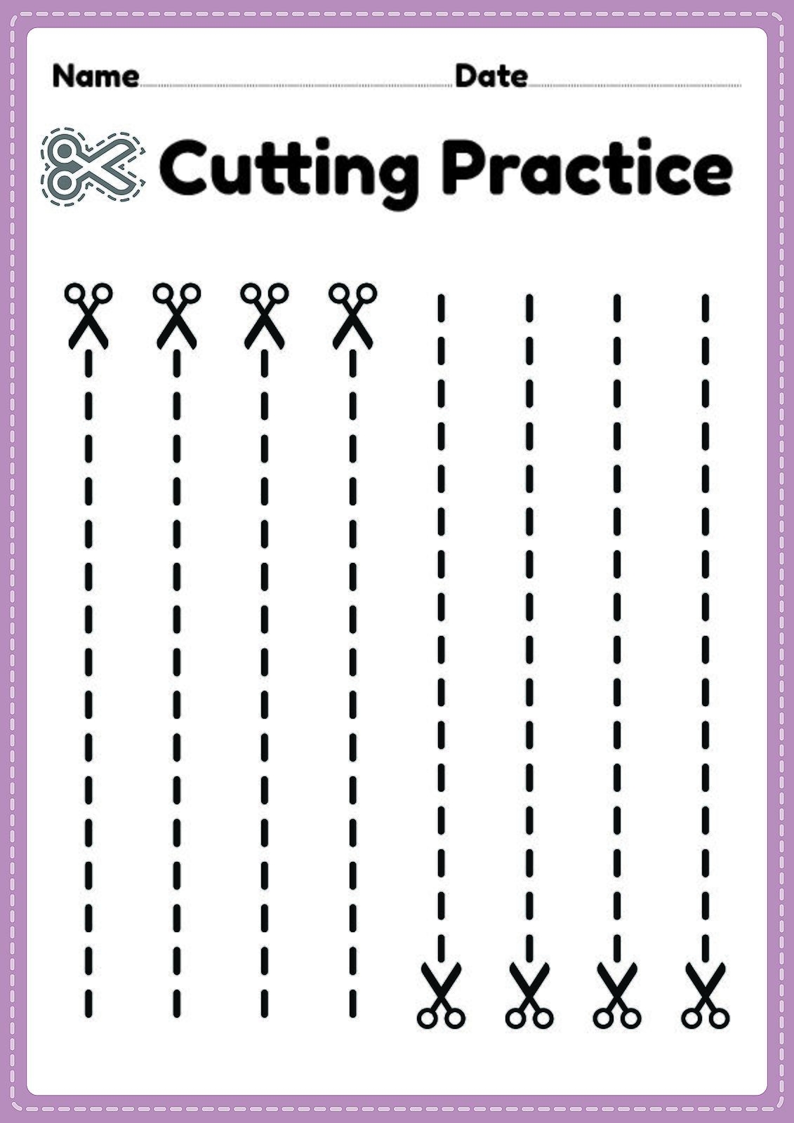 Cutting Practice Worksheets For Kids Free Printable Activity Worksheets Library
