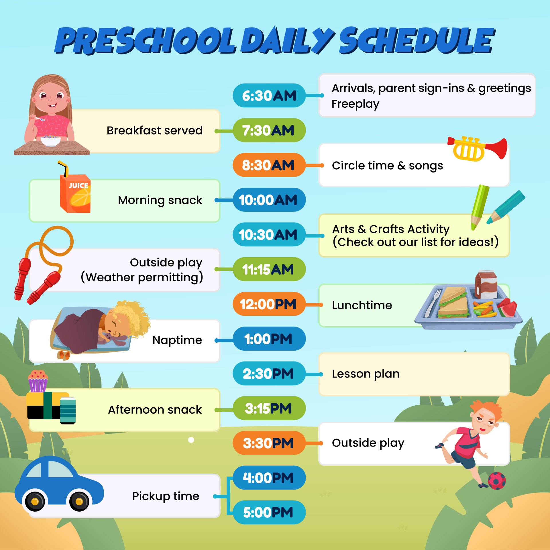 Daycare Classroom Visual Schedule 13 Free PDF Printables Printablee