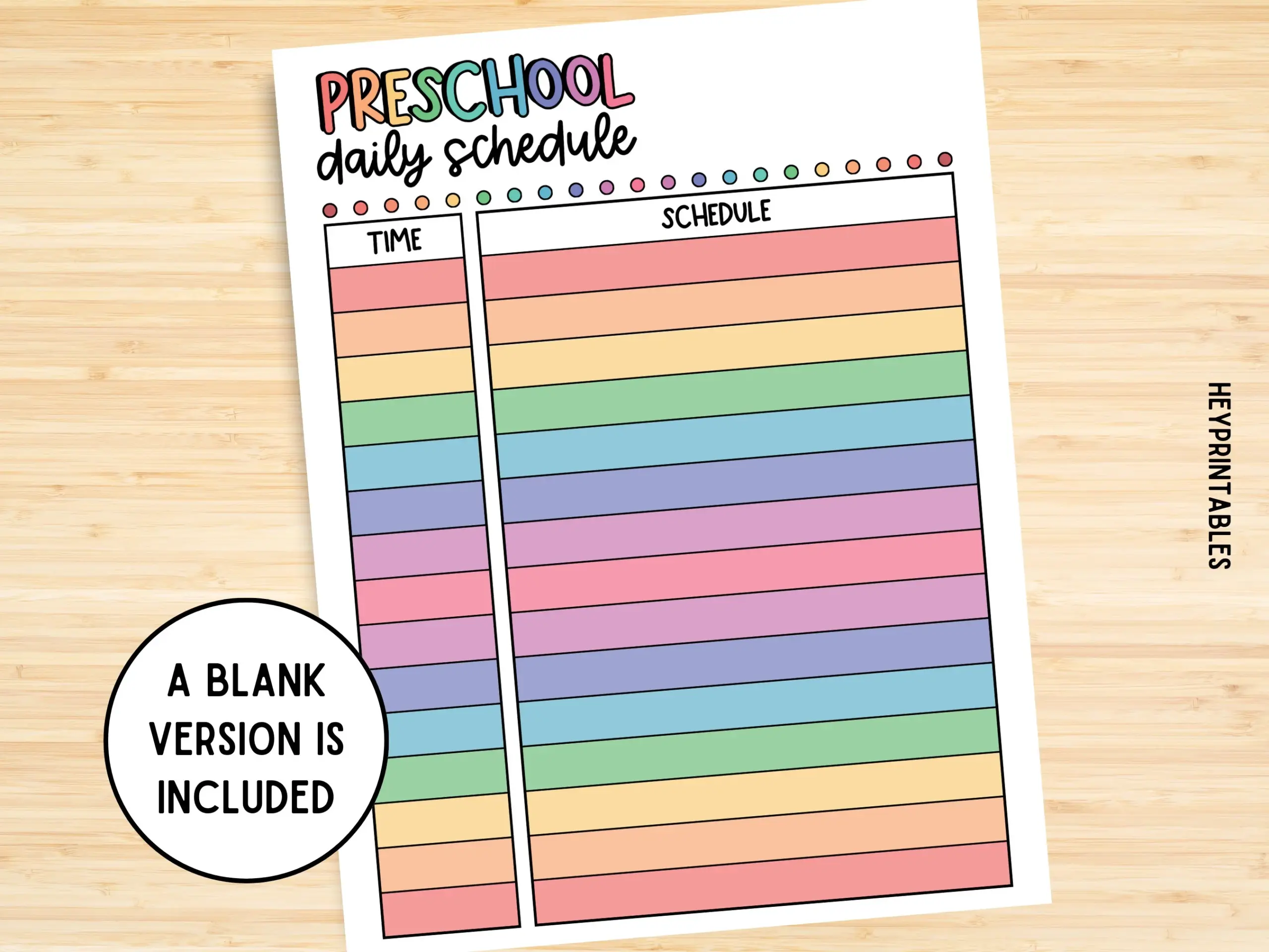 Daycare Daily Schedule For Preschool Printable Child Care Kids Daily Schedule Template Homeschool Classroom Daily Routine Editable PDF Etsy