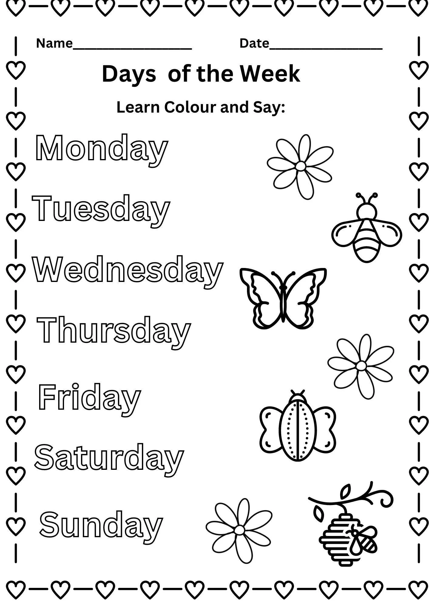 Days Of The Week 28 Worksheets Downloadable Worksheets Days Of The Week 28 Worksheets Downloadable Worksheets