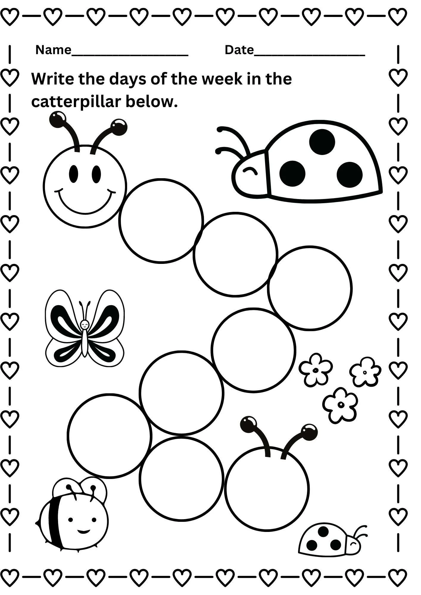 Days Of The Week 28 Worksheets Downloadable Worksheets