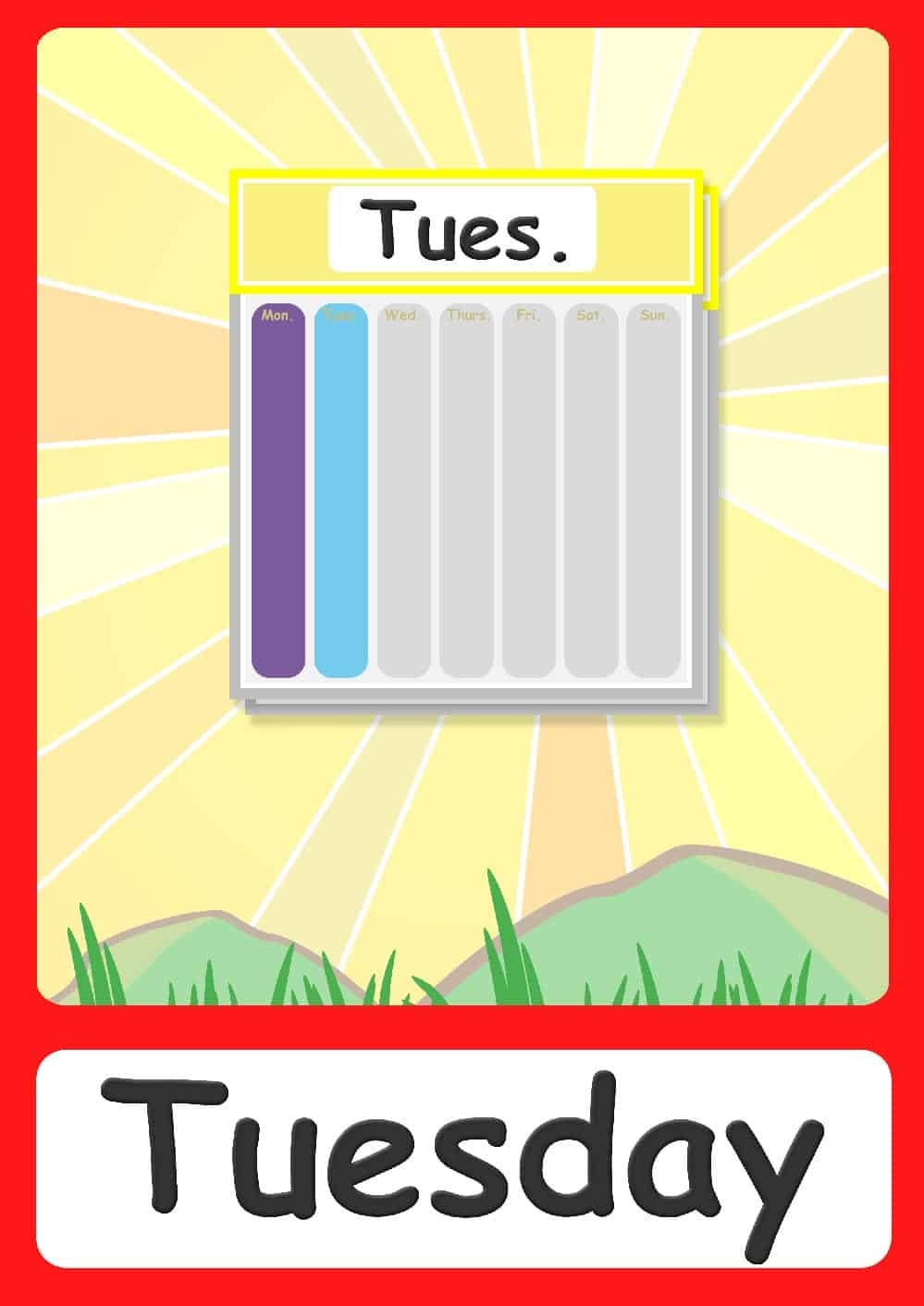 Days Of The Week Flashcards FREE Printable Flashcards Posters Days Of The Week Flashcards FREE Printable Flashcards Posters