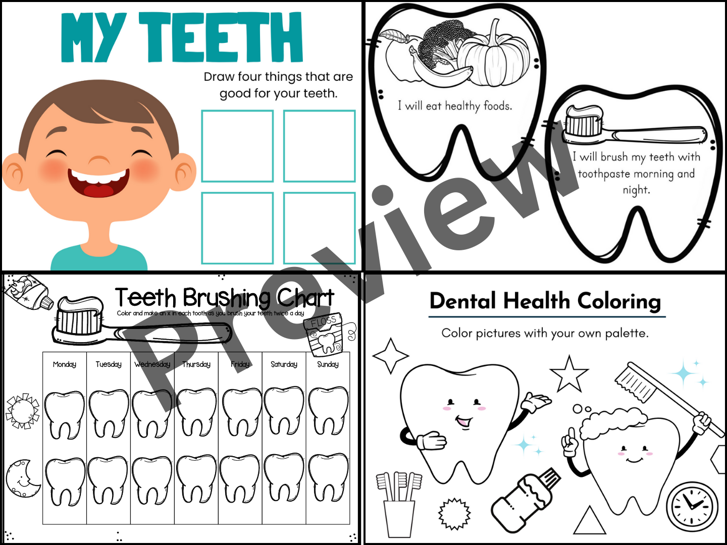 Dental Health Activities Worksheets Dental Health Month Teeth Hygiene Made By Teachers