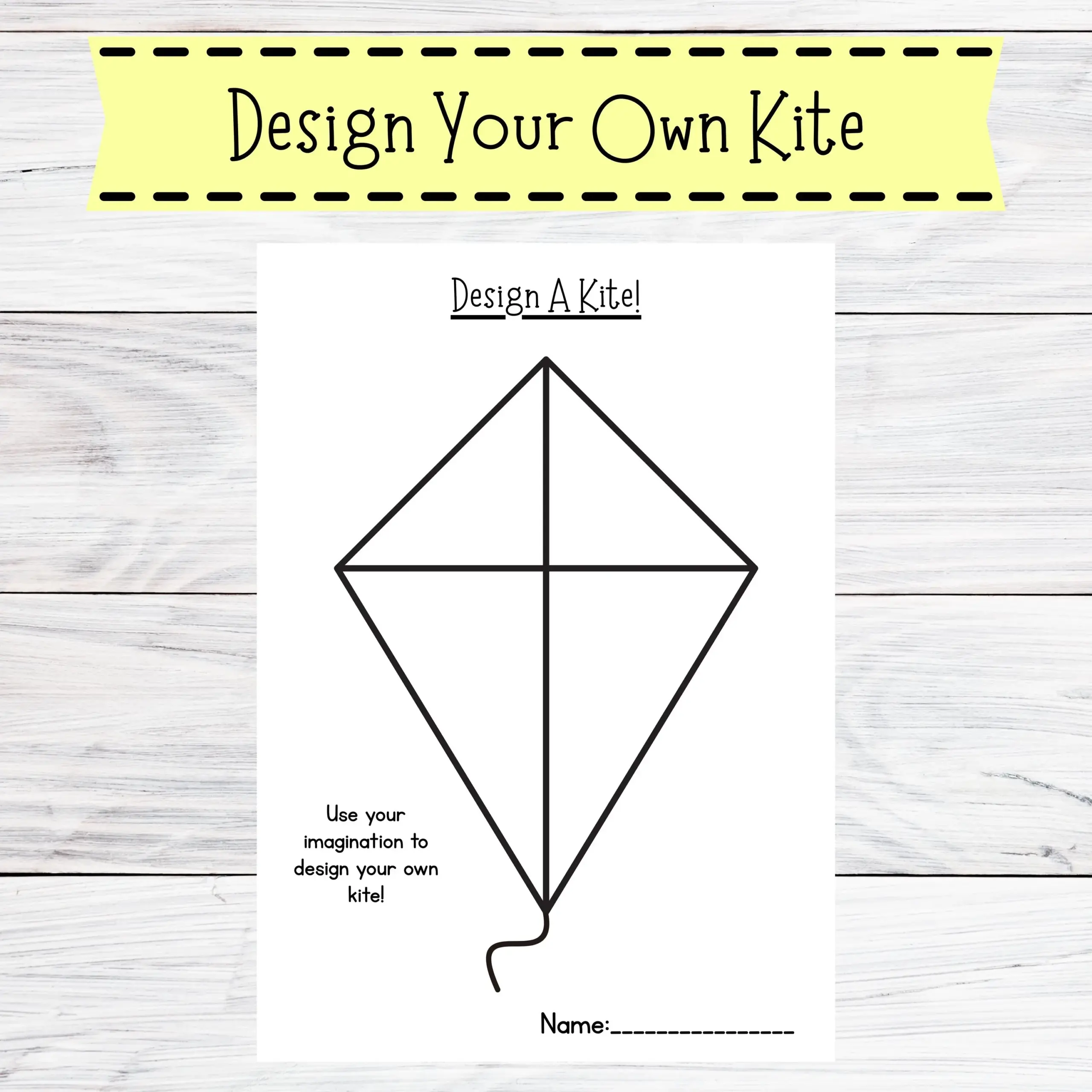 Design Your Own Kite Printable Kids Summer Craft Activity PDF Download Etsy