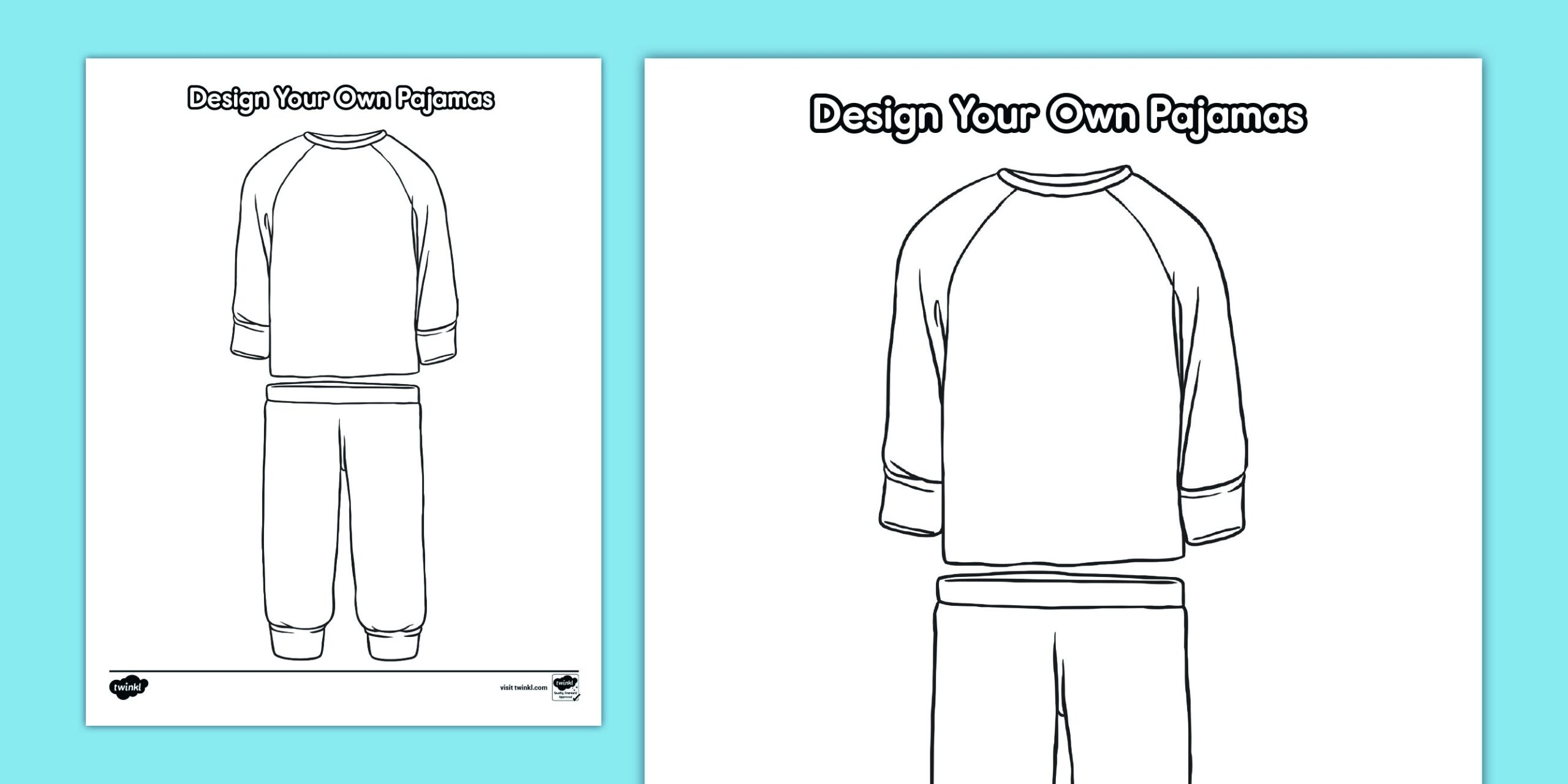 Design Your Own Pajamas Worksheet