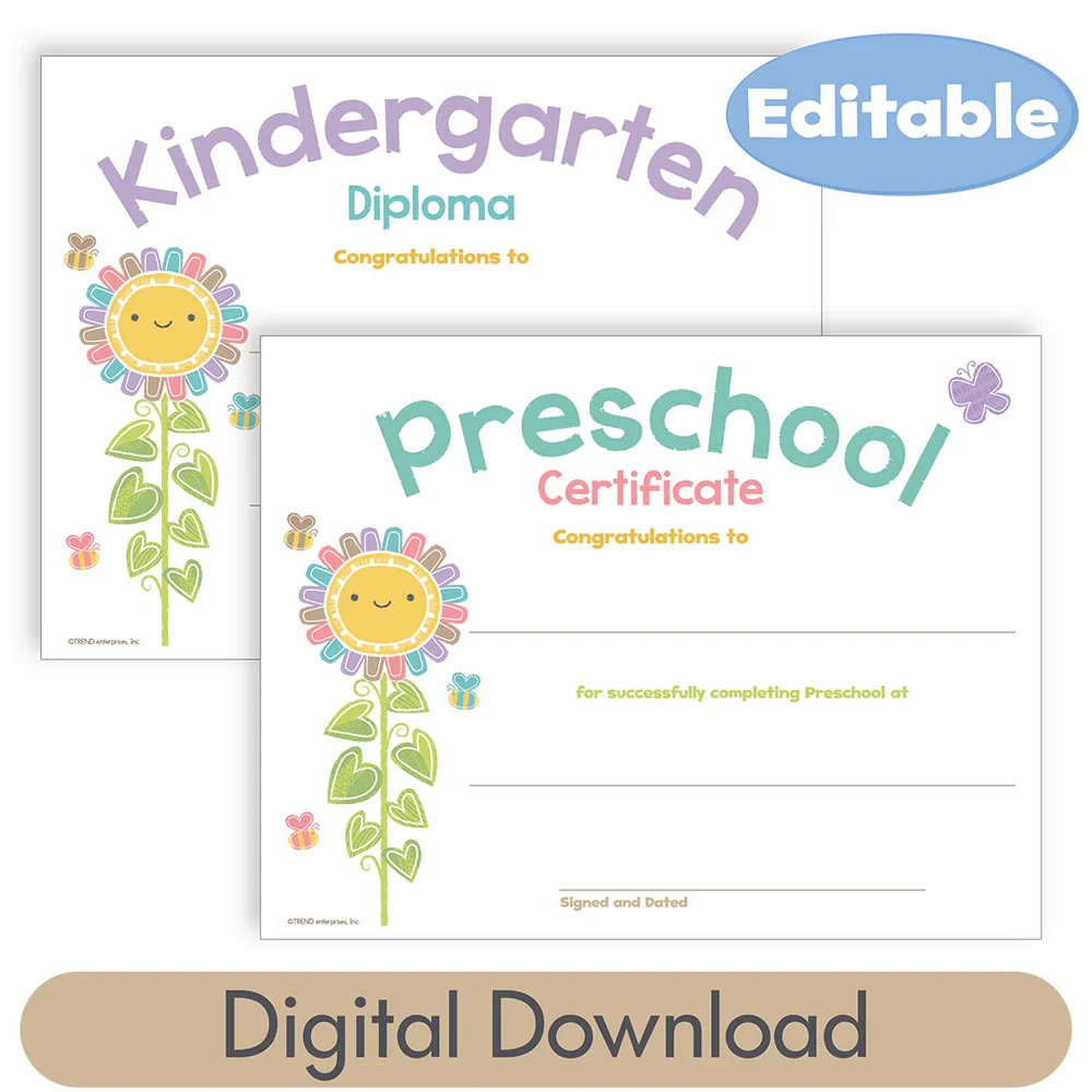 Digital Preschool Kindergarten Certificate Diploma Good To Grow P11934 TREND Enterprises Digital Preschool Kindergarten Certificate Diploma Good To Grow P11934 TREND Enterprises