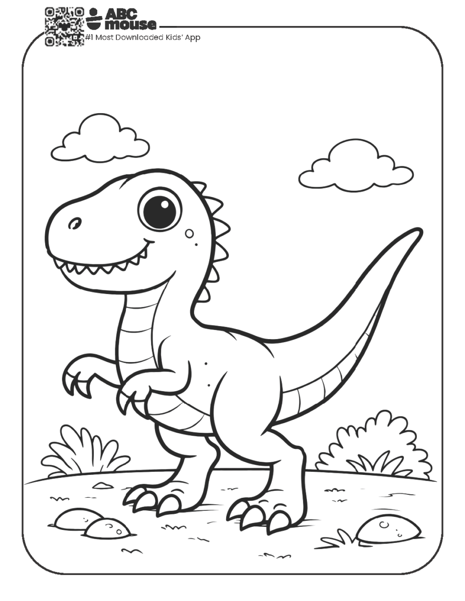 Dinosaur Coloring Pages ABCmouse