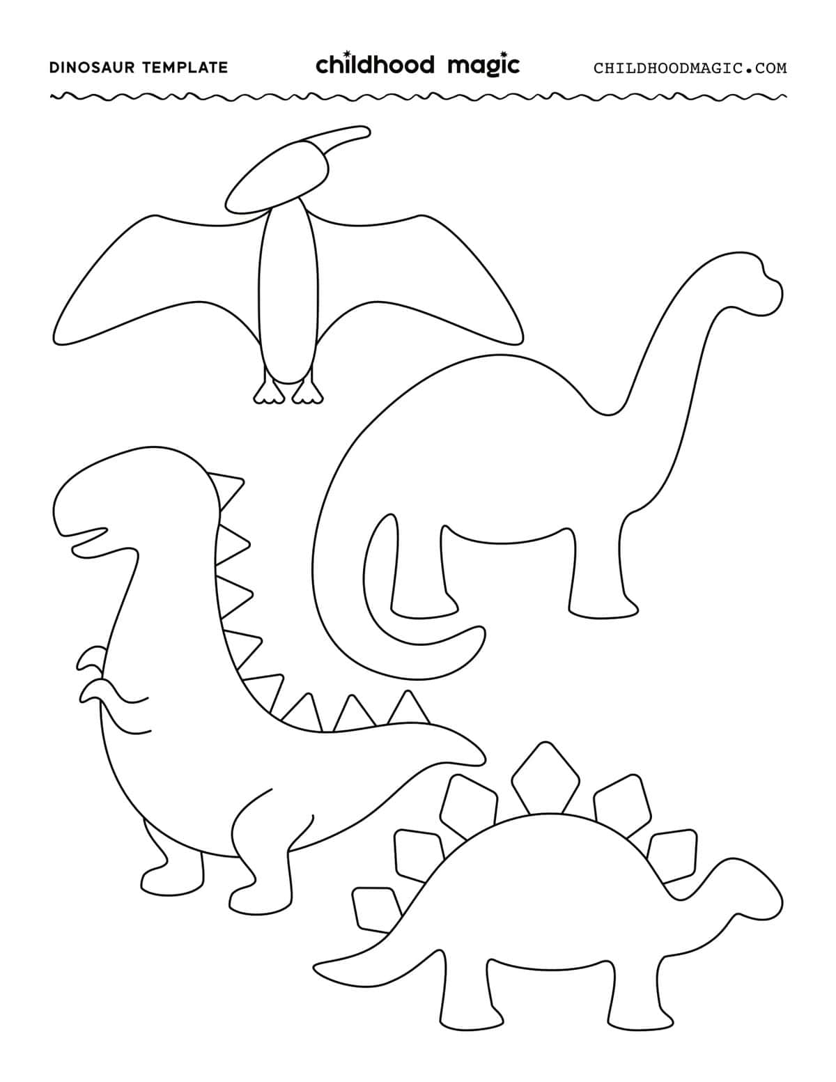 Dinosaur Coloring Pages Free Printable Childhood Magic Dinosaur Coloring Pages Free Printable Childhood Magic
