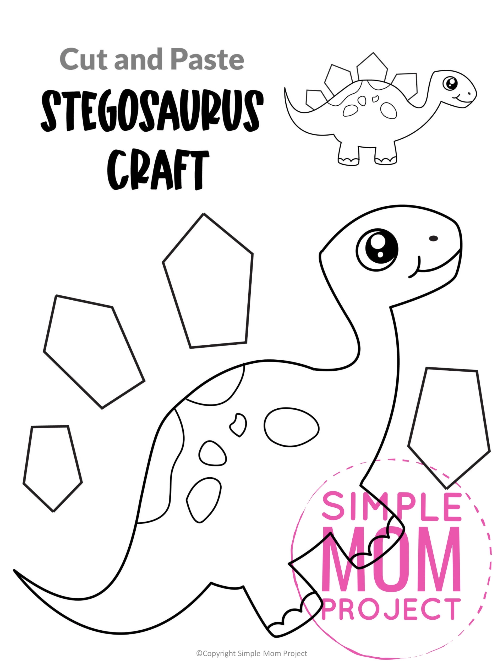 Dinosaur Crafts 10 Black White Printable Cut Paste Templates For Kids Simple Mom Project Store Dinosaur Crafts 10 Black White Printable Cut Paste Templates For Kids Simple Mom Project Store