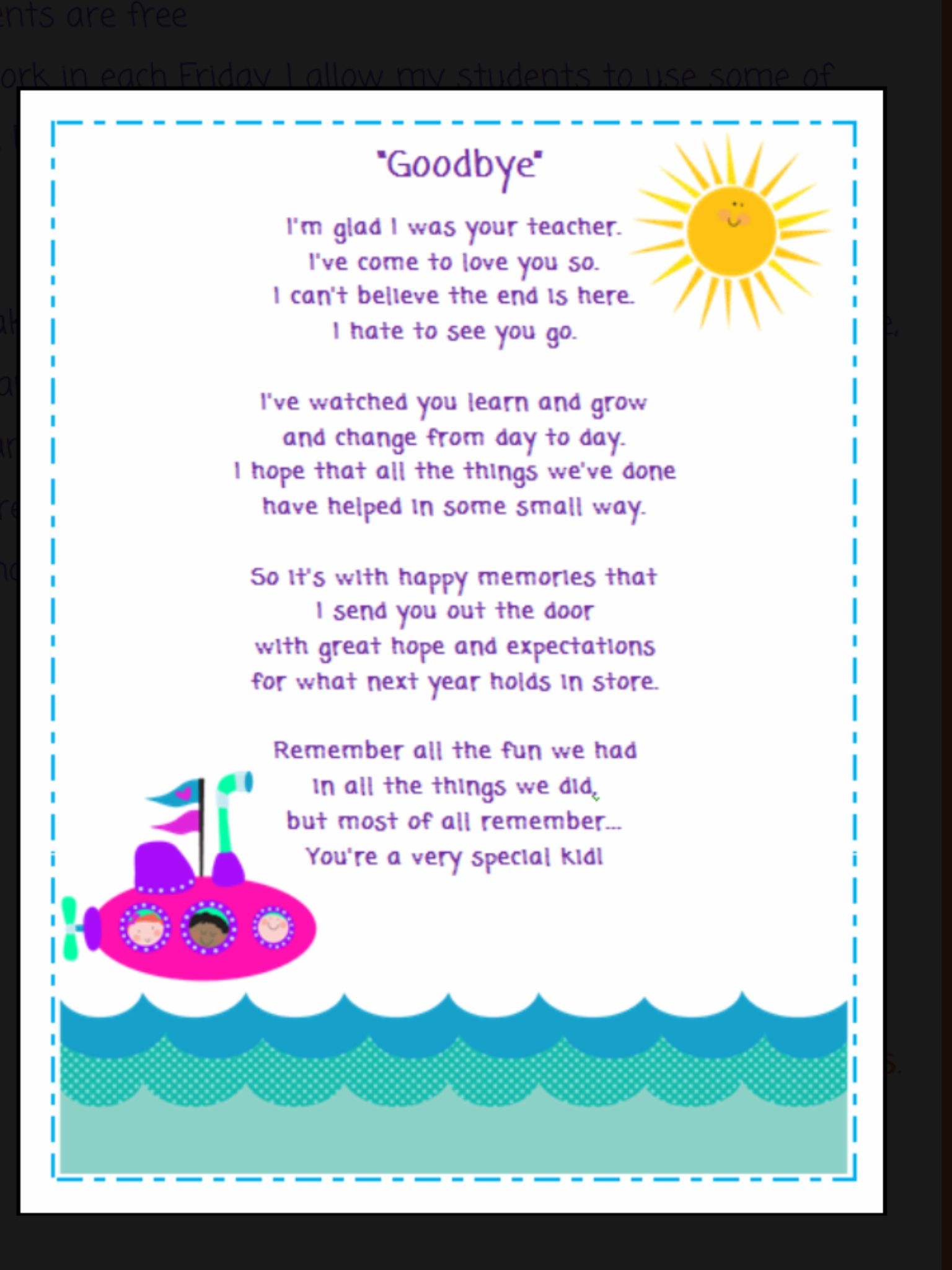 Discover 25 Goodbye And End Of The Year Letter To Preschoolers Ideas In 2026 End Of Year Letter To Students Preschool End Of The Year Poems For Preschoolers Preschool Goodbye Poem
