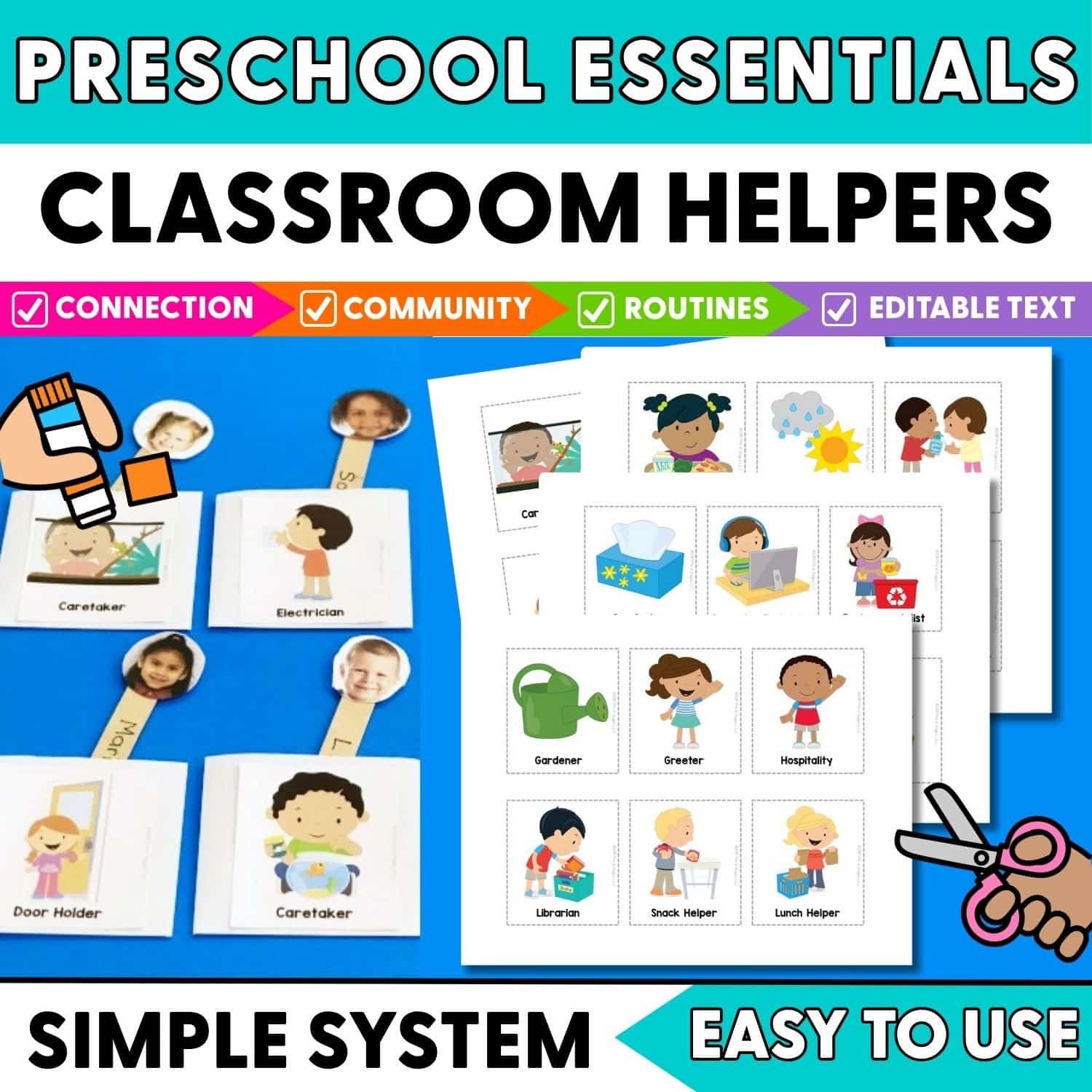DIY Preschool Classroom Jobs Chart