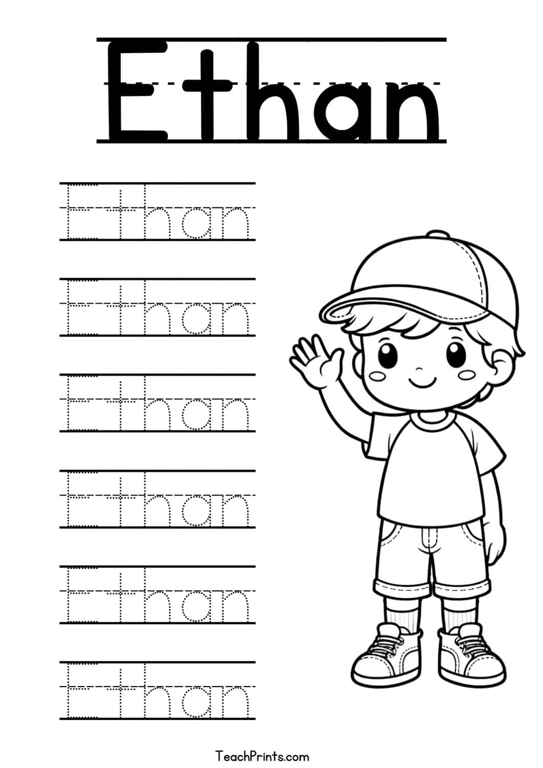 E Name Tracing Worksheets 63 Names Free Printable Teach Prints