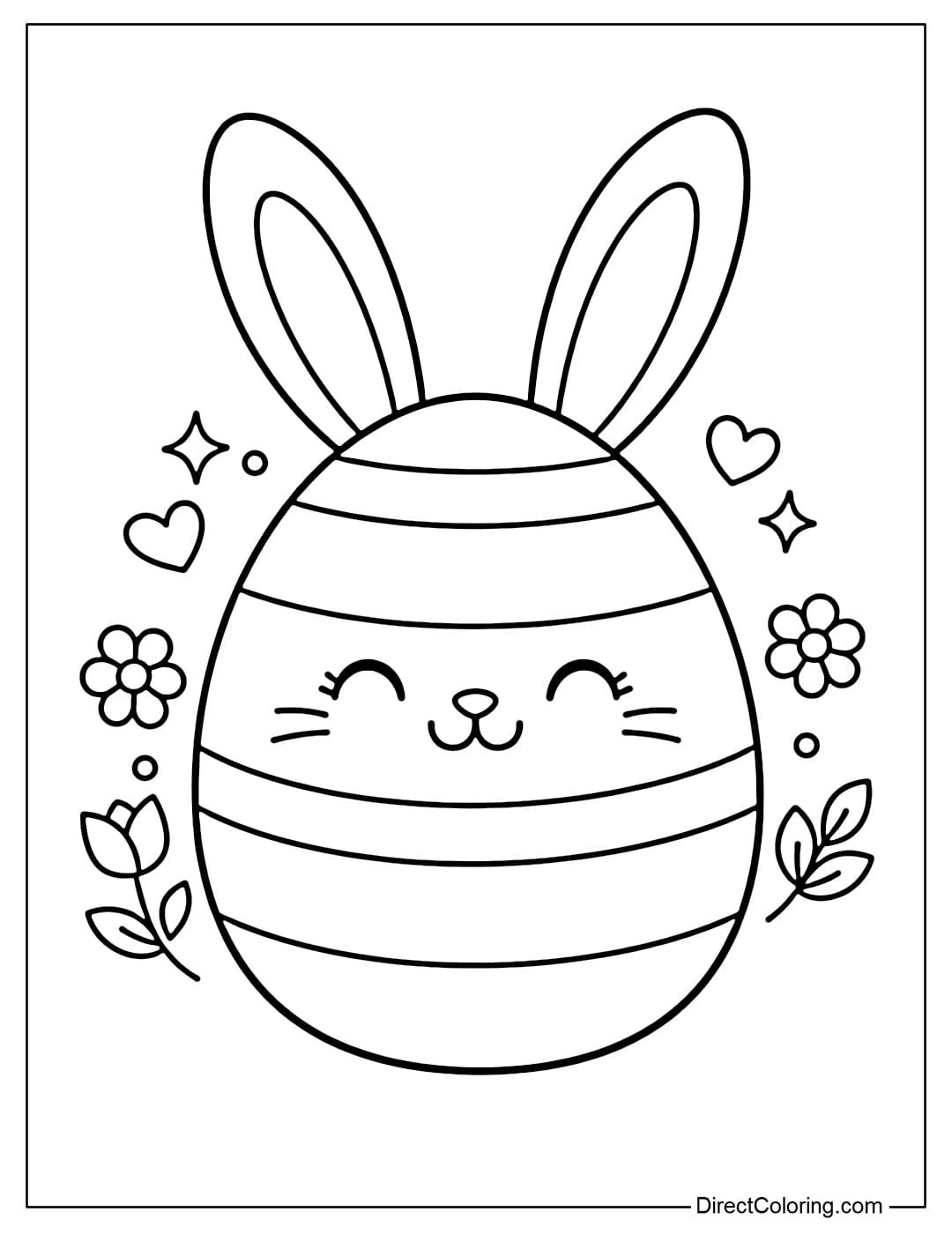 Easter Egg Coloring Pages Free Printable PDFs