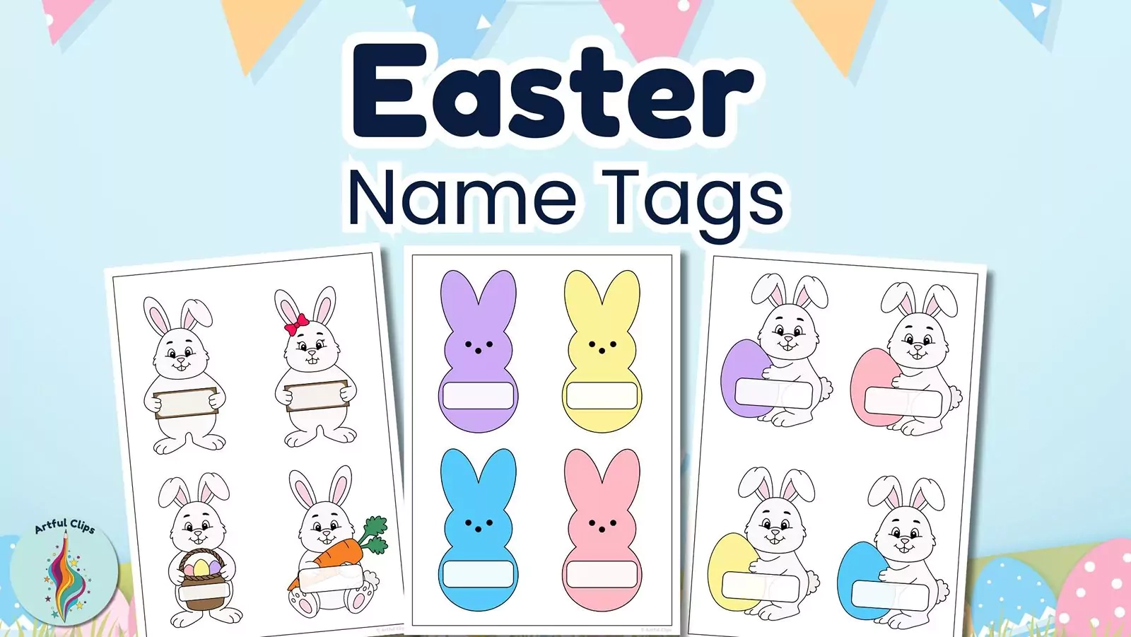 Easter Name Tags Locker Desk Or Cubby Editable Printable Easter Name Tags Locker Desk Or Cubby Editable Printable