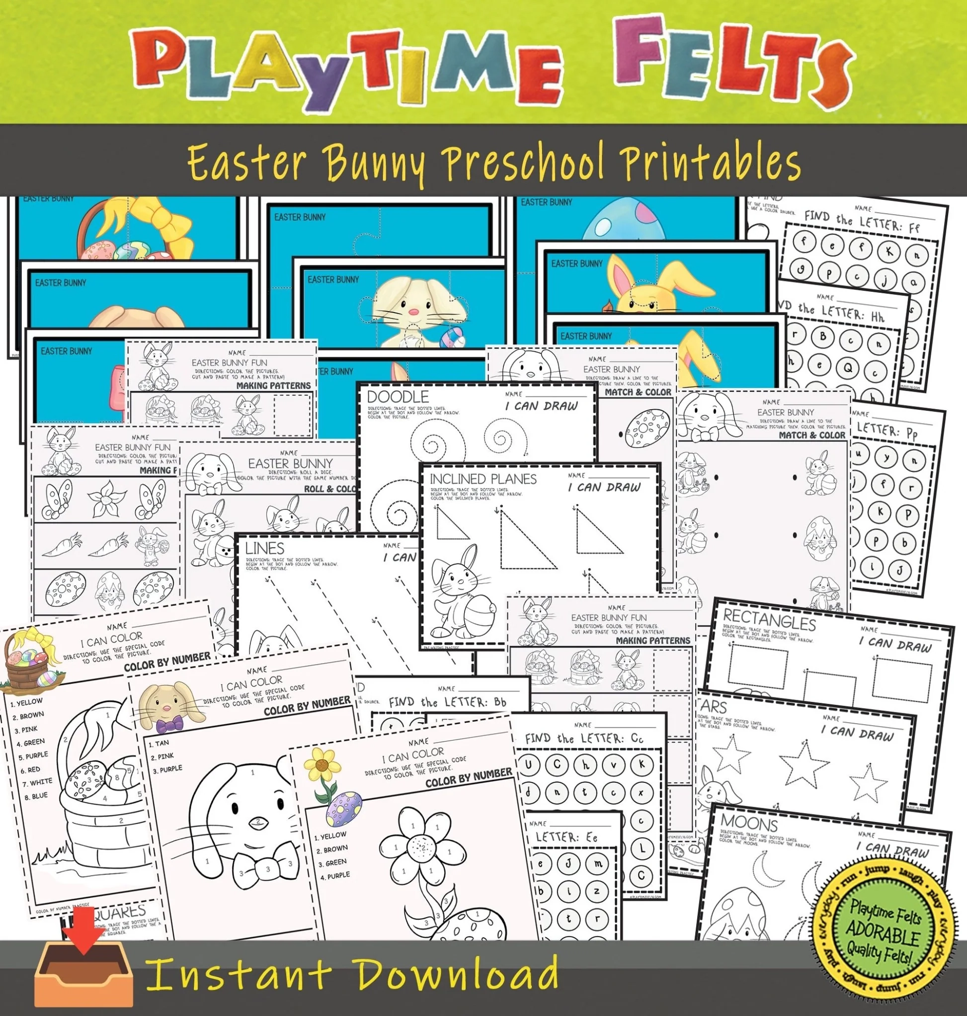 Easter Preschool Worksheets PRINTABLES Playtime Felts Easter Preschool Worksheets PRINTABLES Playtime Felts