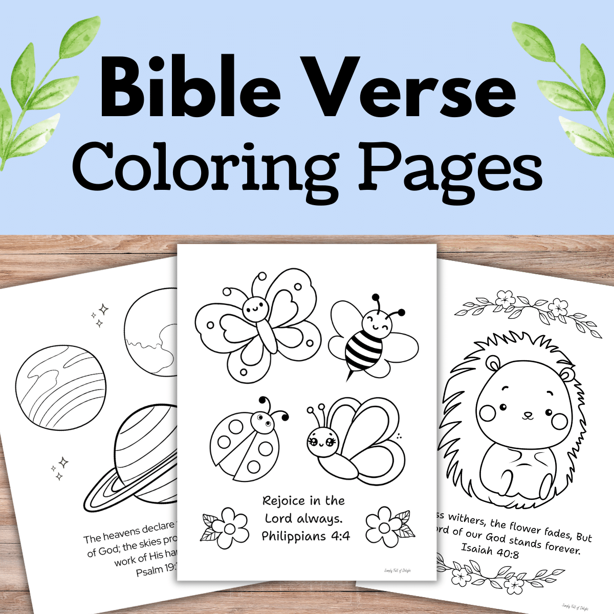 Easy Bible Verse Coloring Pages Free Printable Simply Full Of Delight