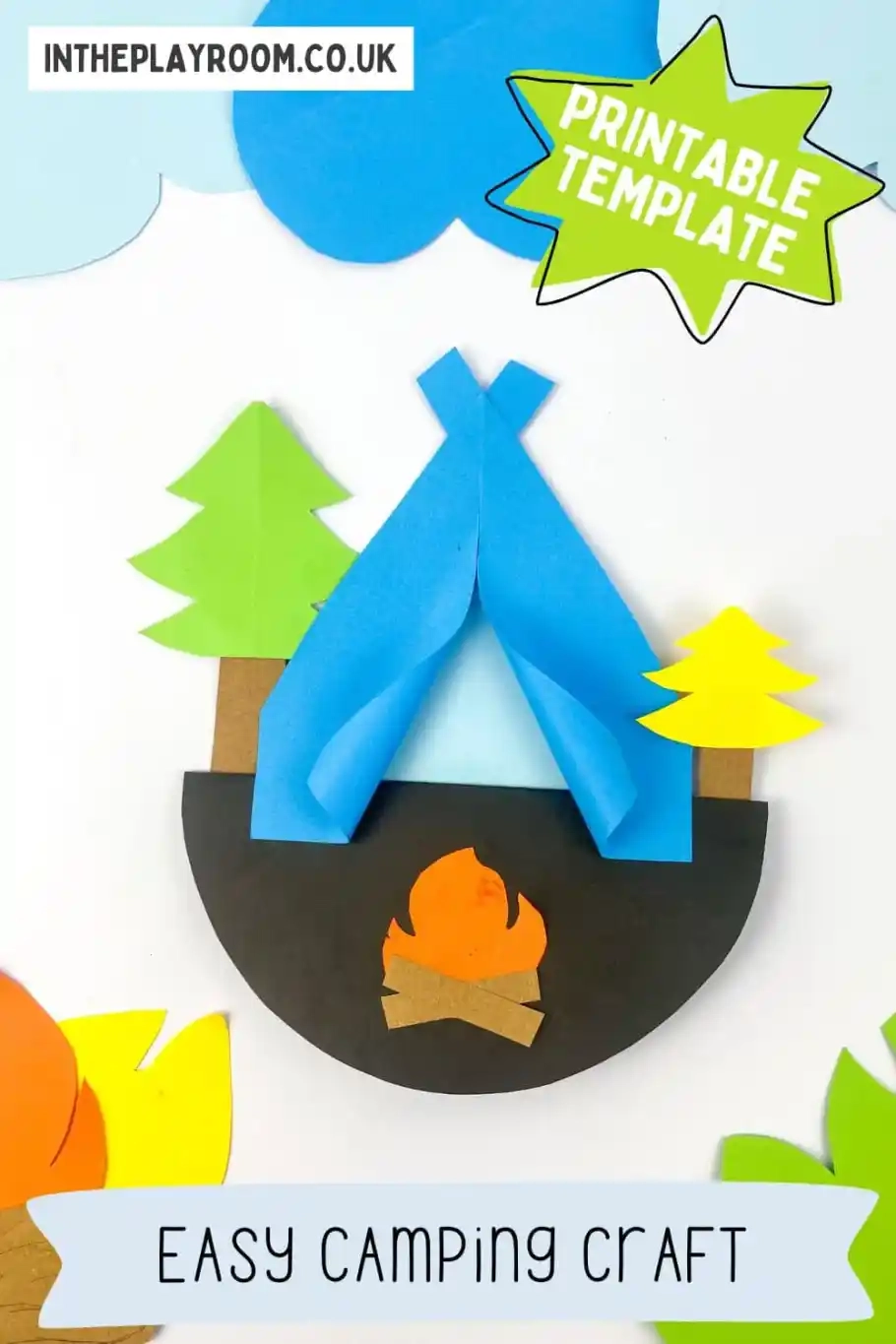 Easy Camping Craft For Kids In The Playroom