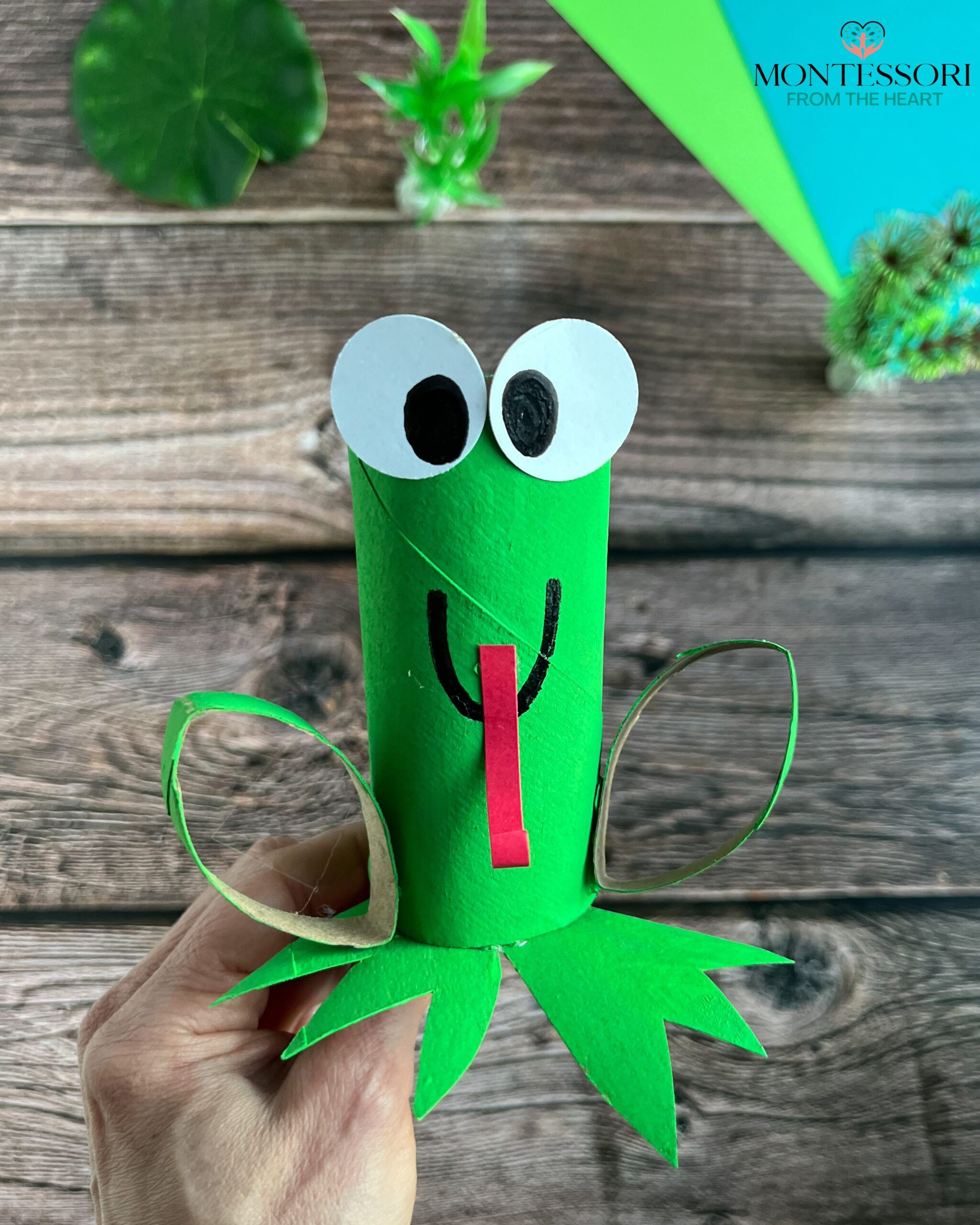 Easy Frog Craft For Kids Toilet Paper Roll Preschool Activity Montessori From The Heart