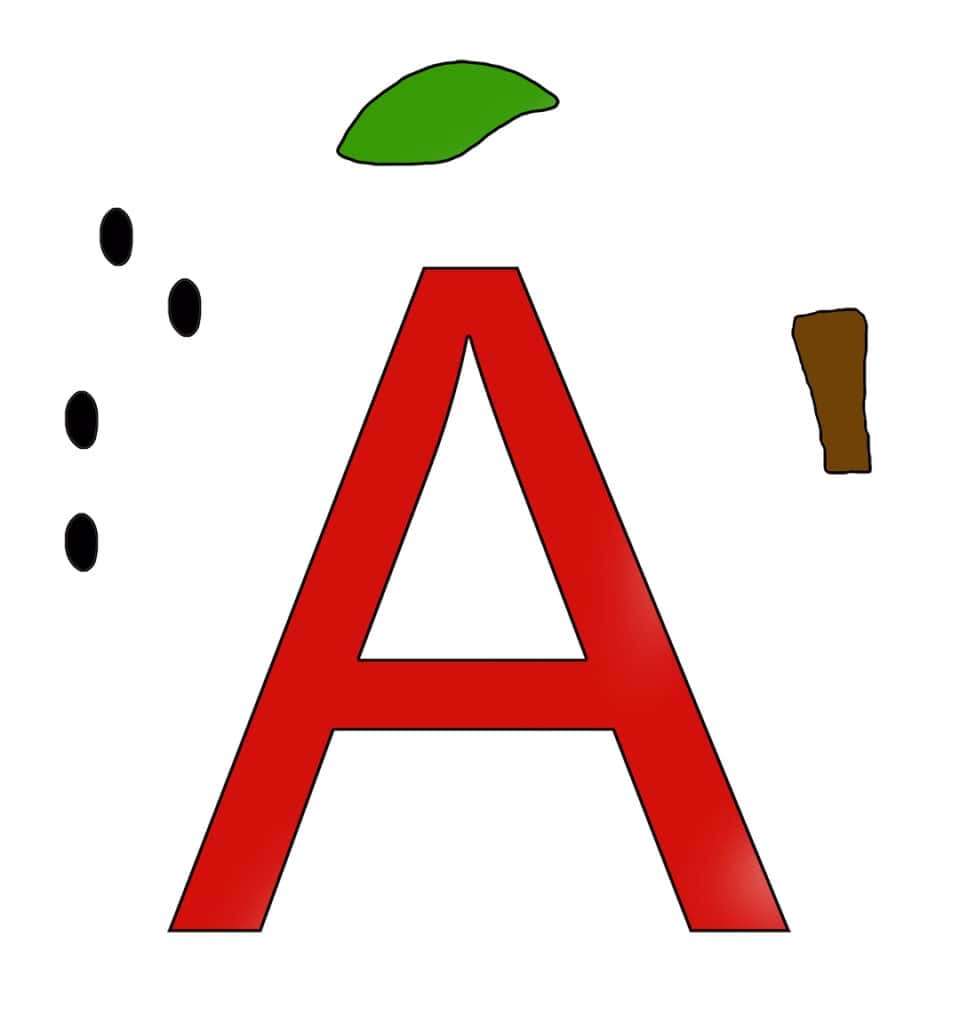 Easy Letter A Craft For Kids Printable Apple To Make A Crafty Life