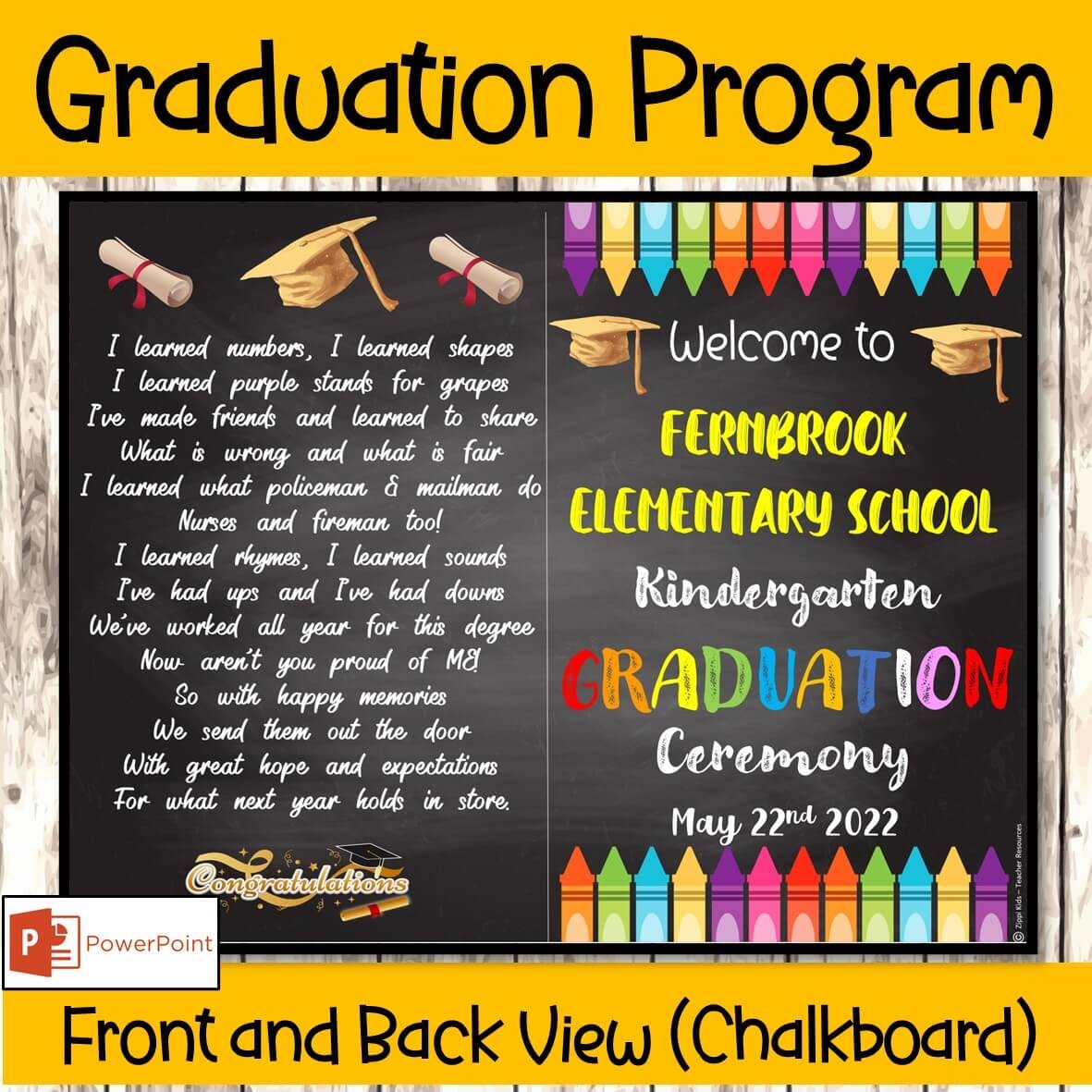 EDITABLE Kindergarten Graduation Ceremony Program Template For All Grades Zippi Kids EDITABLE Kindergarten Graduation Ceremony Program Template For All Grades Zippi Kids