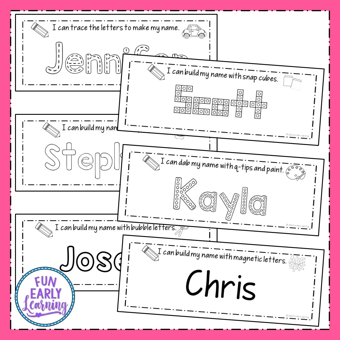 Editable Name Activities Preschool And Kindergarten Fun Early Learning