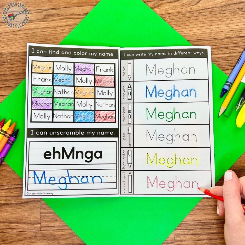 Editable Name Book For Kindergarten A Spoonful Of Learning