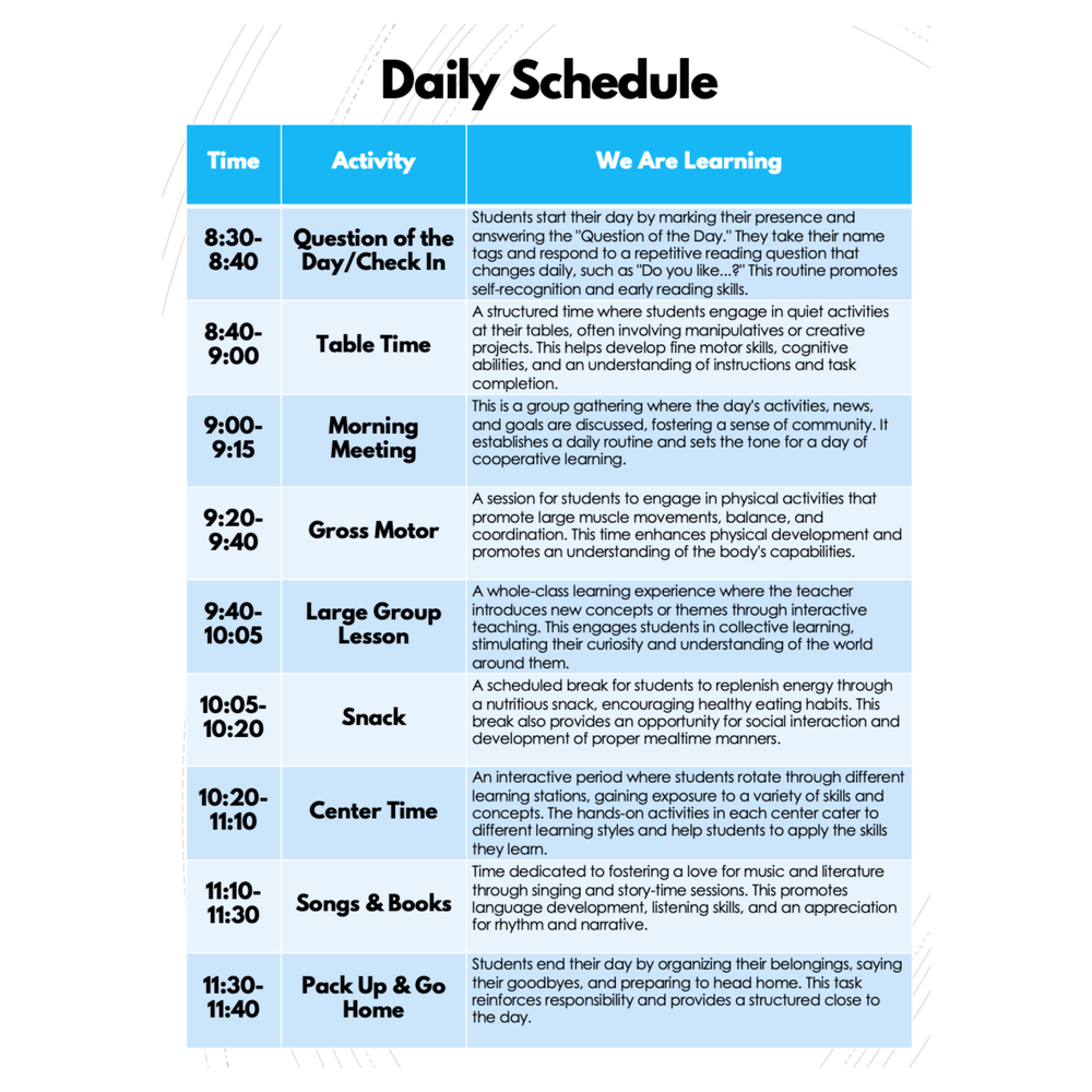 Editable Preschool Daily Schedule Preschool Vibes Worksheets Library