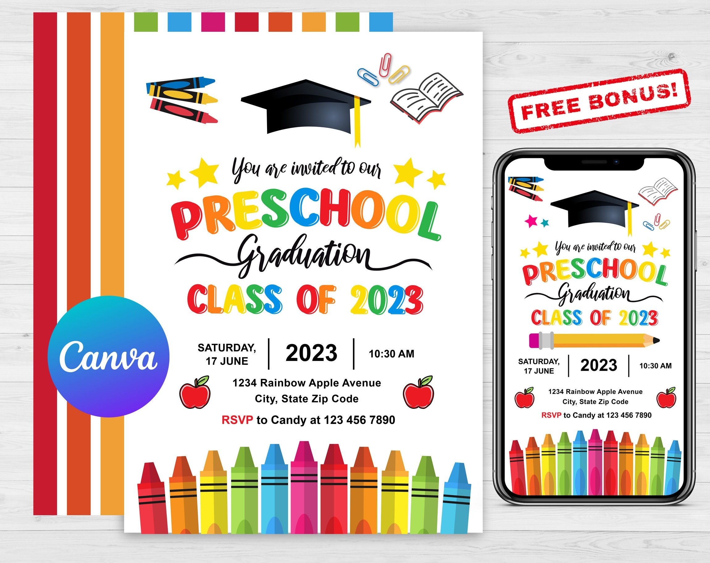 Editable Preschool Graduation Invitation Prek Announcement Party Worksheets Library Editable Preschool Graduation Invitation Prek Announcement Party Worksheets Library
