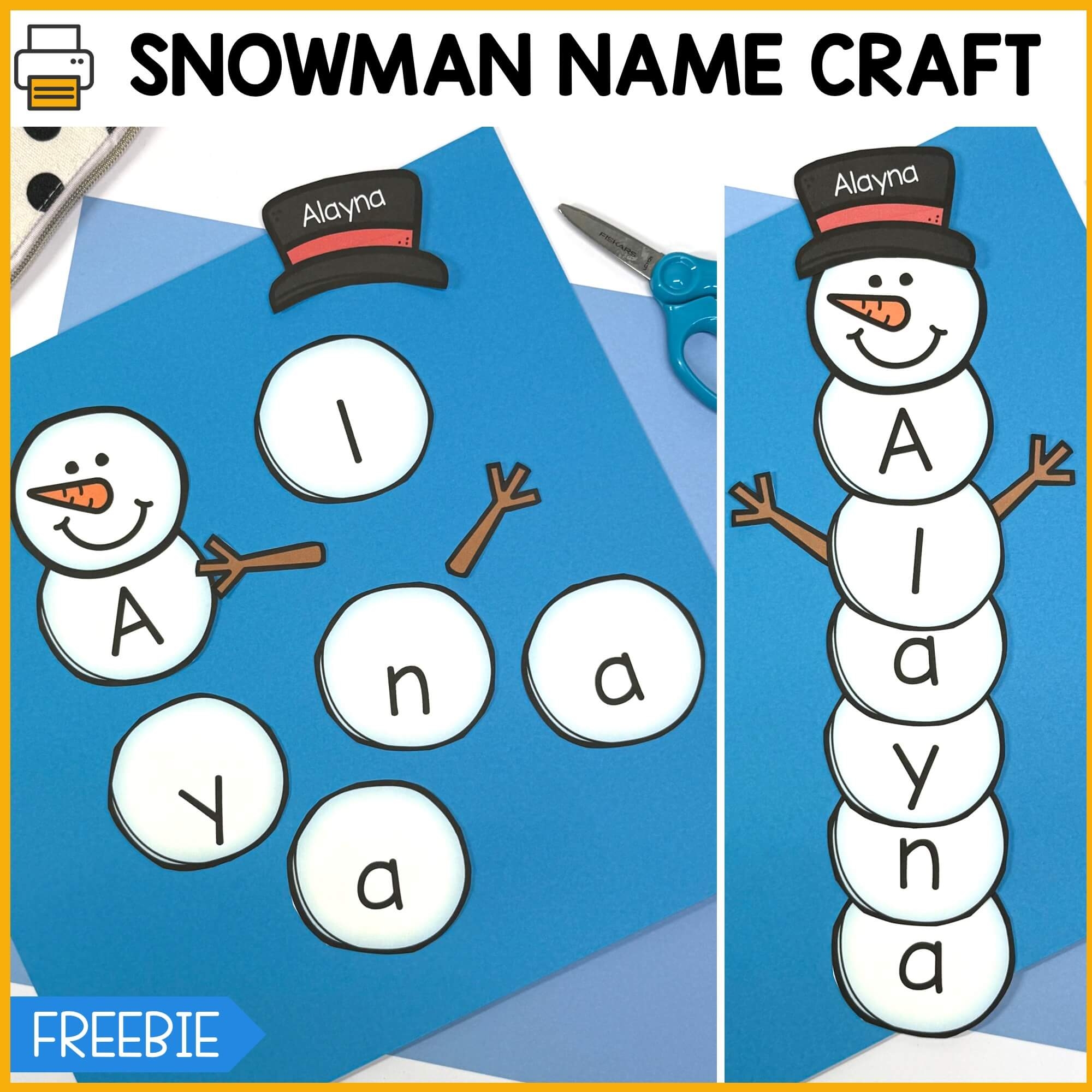 Editable Snowman Name Craft Fun With Mama Editable Snowman Name Craft Fun With Mama