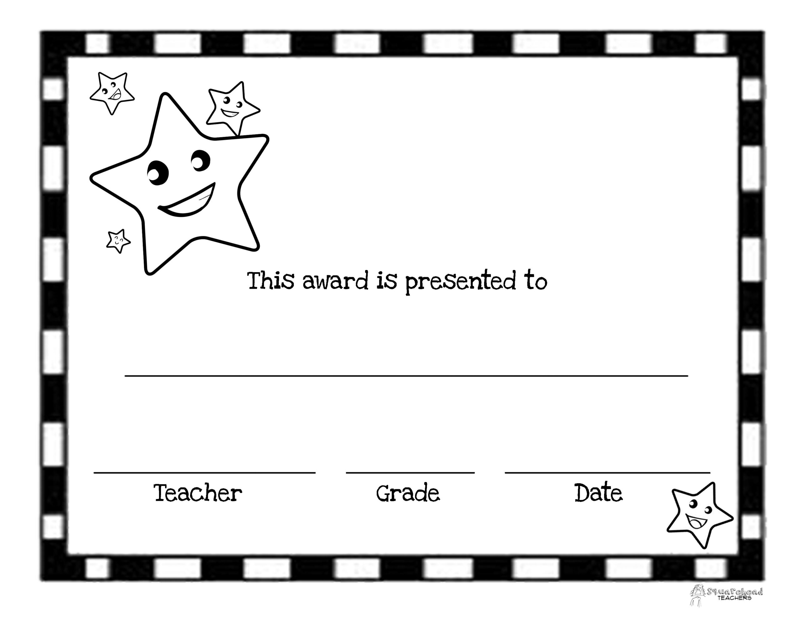 End Of The Year Awards 44 Printable Certificates Squarehead Worksheets Library