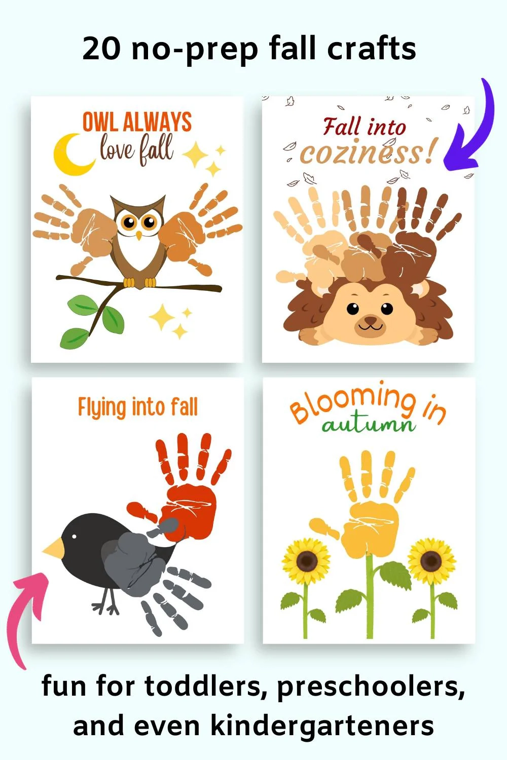 Fall Handprint Craft Printable Bundle The Artisan Life Fall Handprint Craft Printable Bundle The Artisan Life