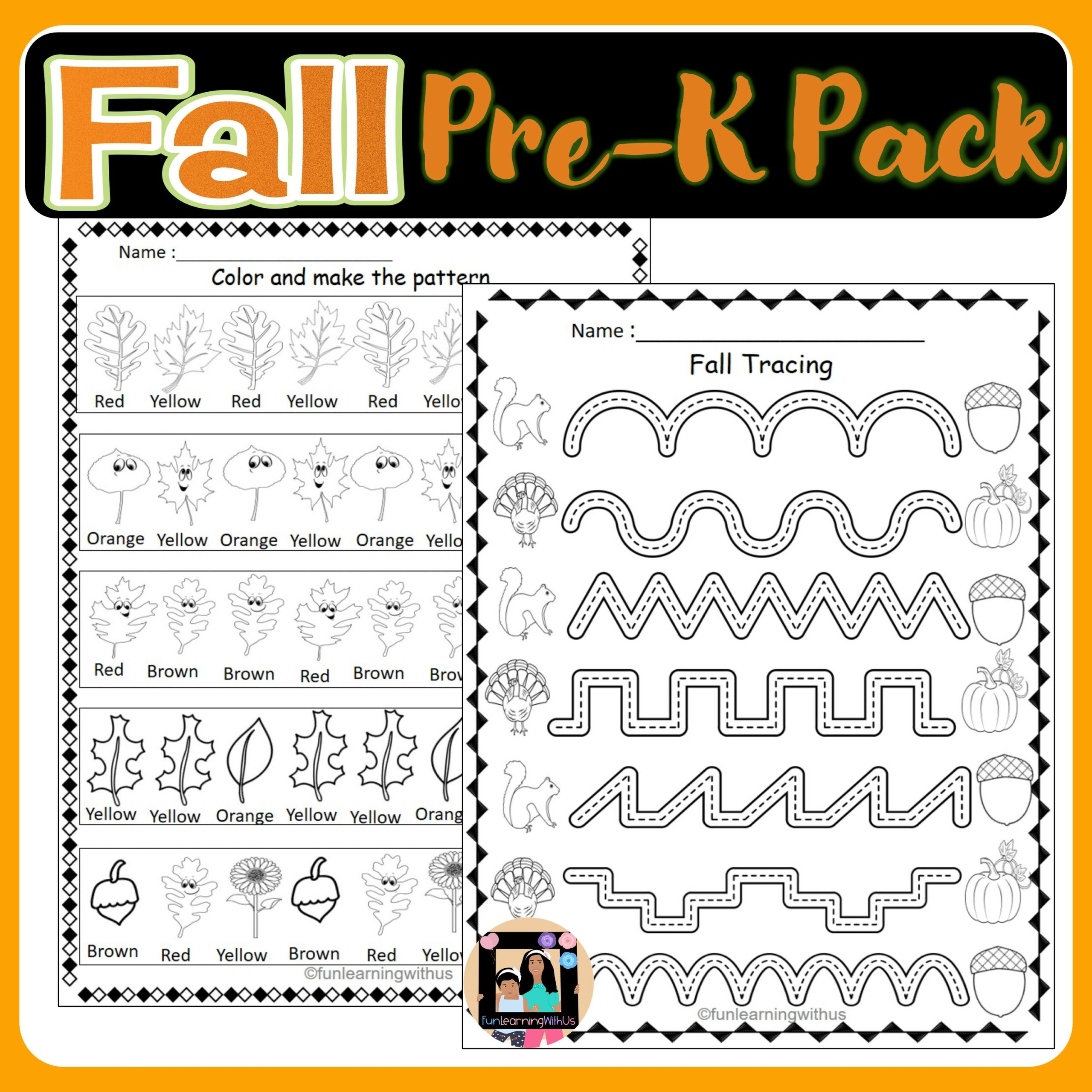 Fall Learning Activities Pack For Preschool Pre K Made By Teachers