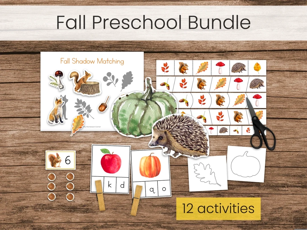Fall Preschool Activity Bundle Montessori Autumn Unit Printable Materials Etsy Fall Preschool Activity Bundle Montessori Autumn Unit Printable Materials Etsy