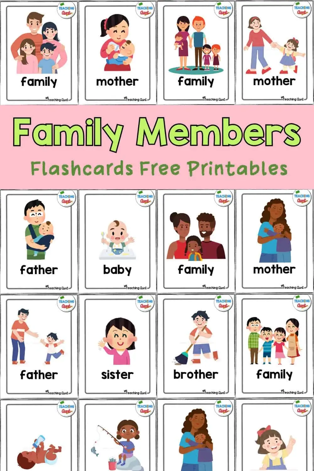 Family Flashcards The Teaching Aunt Family Flashcards The Teaching Aunt