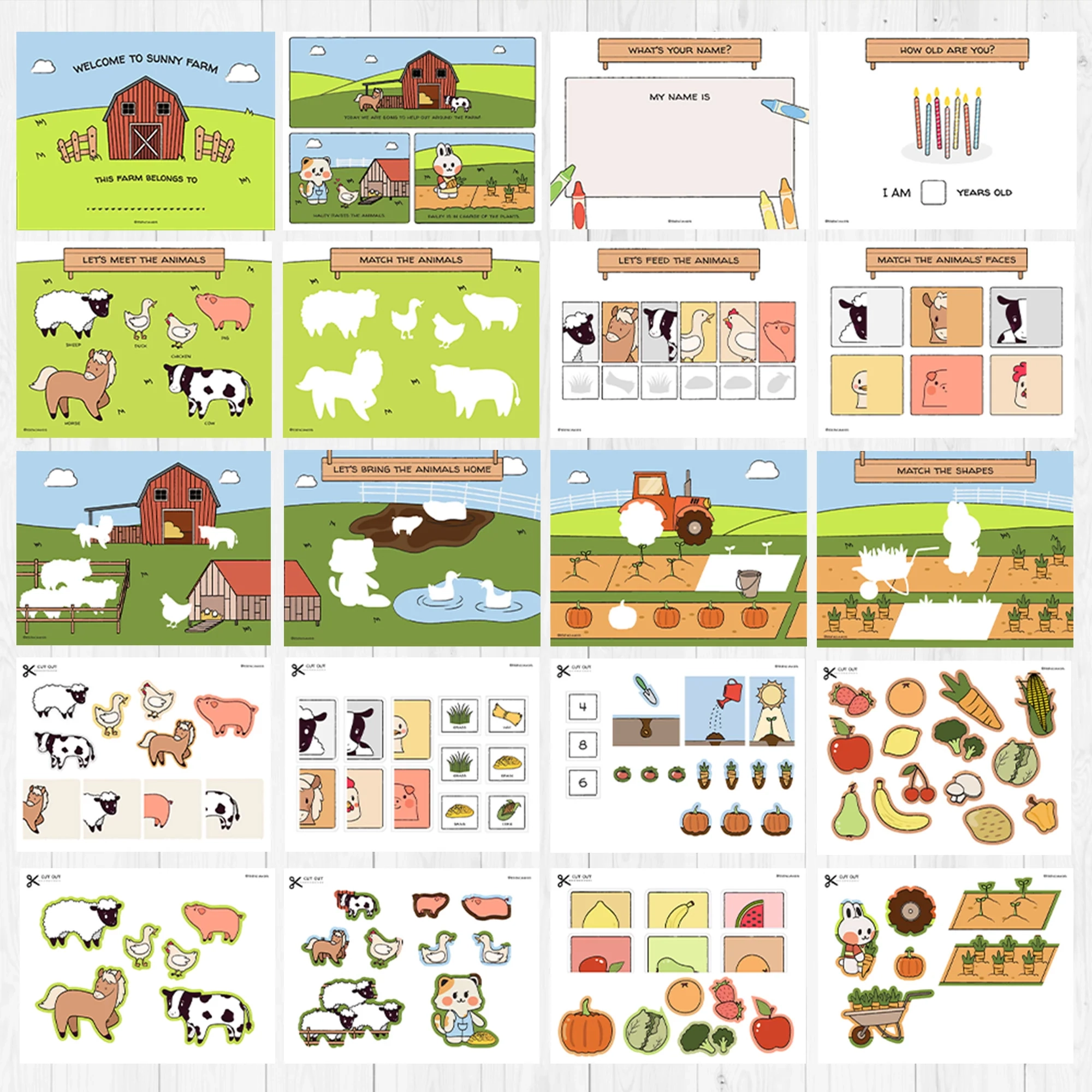 Farm Animals Busy Book Preschool Toddler Busy Books Preschool Print Esencia Kids Farm Animals Busy Book Preschool Toddler Busy Books Preschool Print Esencia Kids