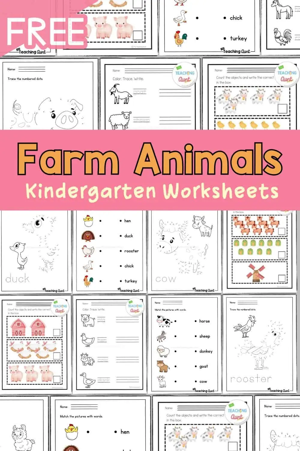 Farm Animals Worksheets The Teaching Aunt