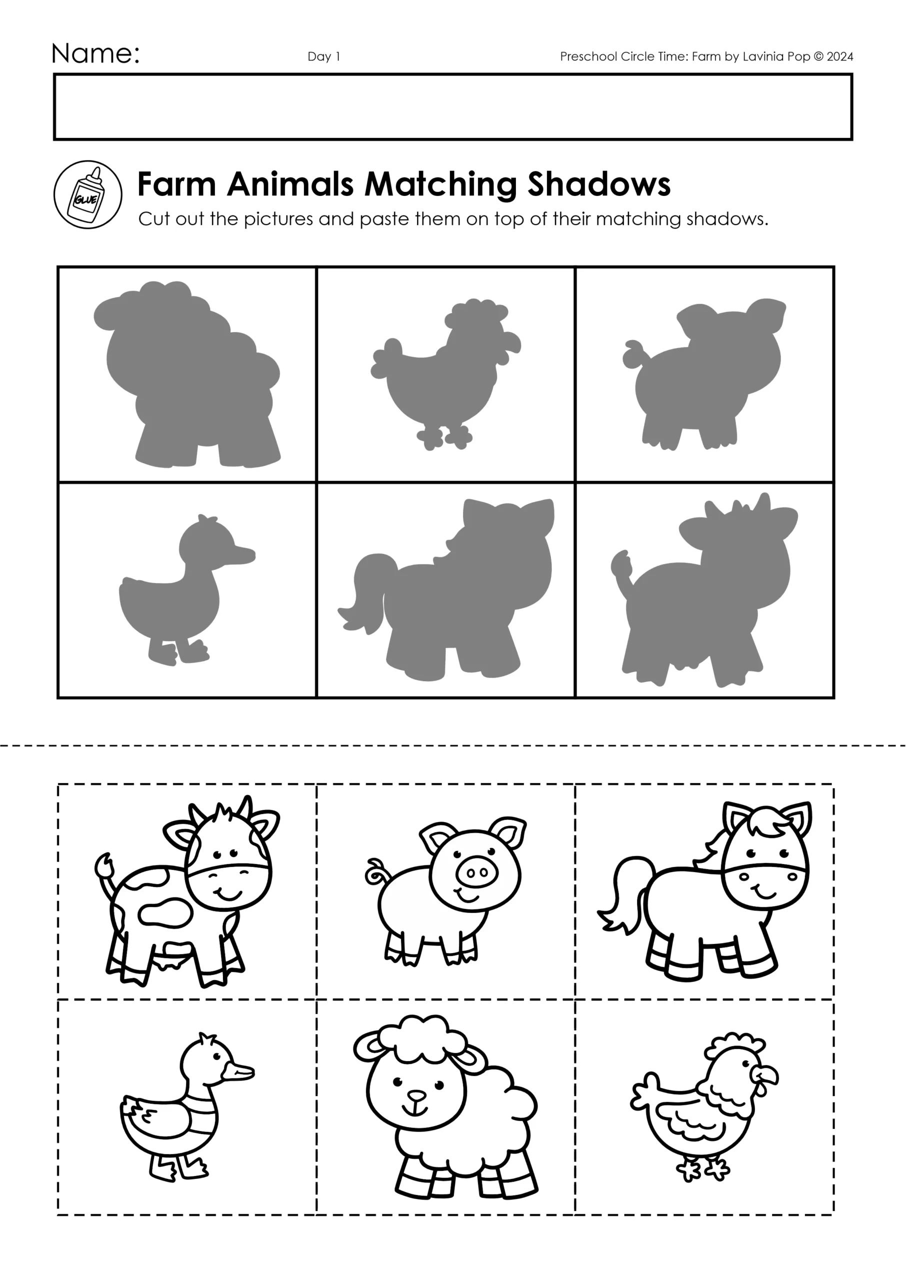 Farm Preschool Circle Time Lesson Activities