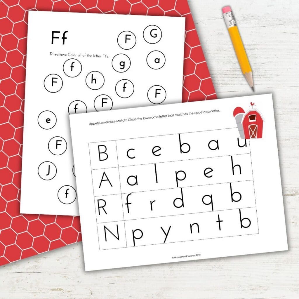 Farm Preschool Printable Pack Free Activities 