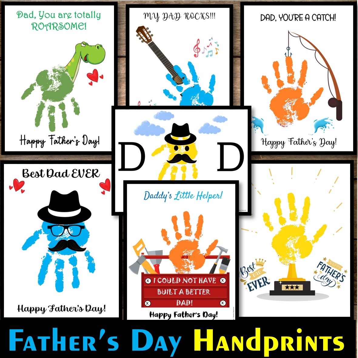 Fathers Day Handprint Art Keepsake Art Fathers Day Craft Activities Card Made By Teachers