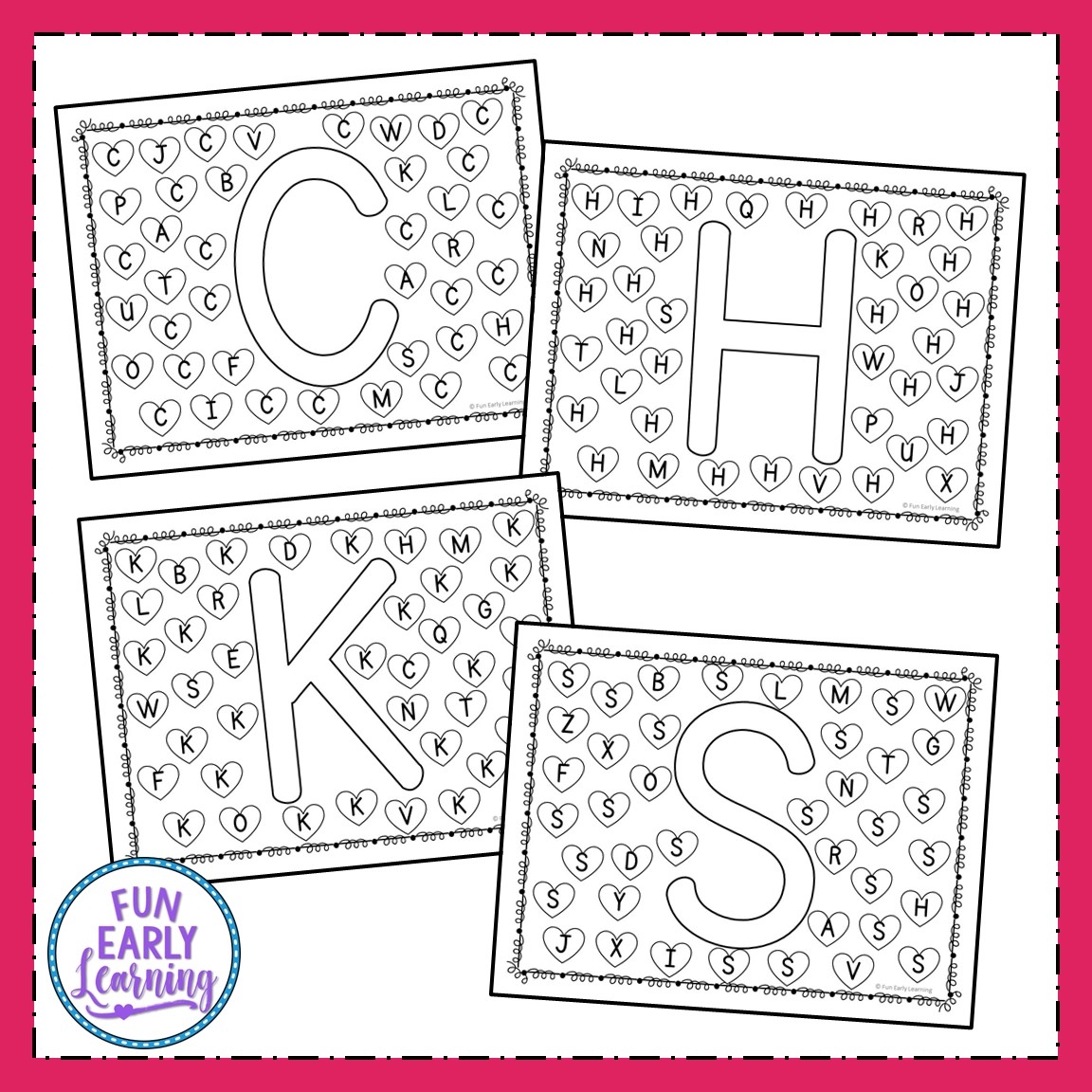 Find And Dot Valentine s Day Letters Free Printable Fun Early Learning
