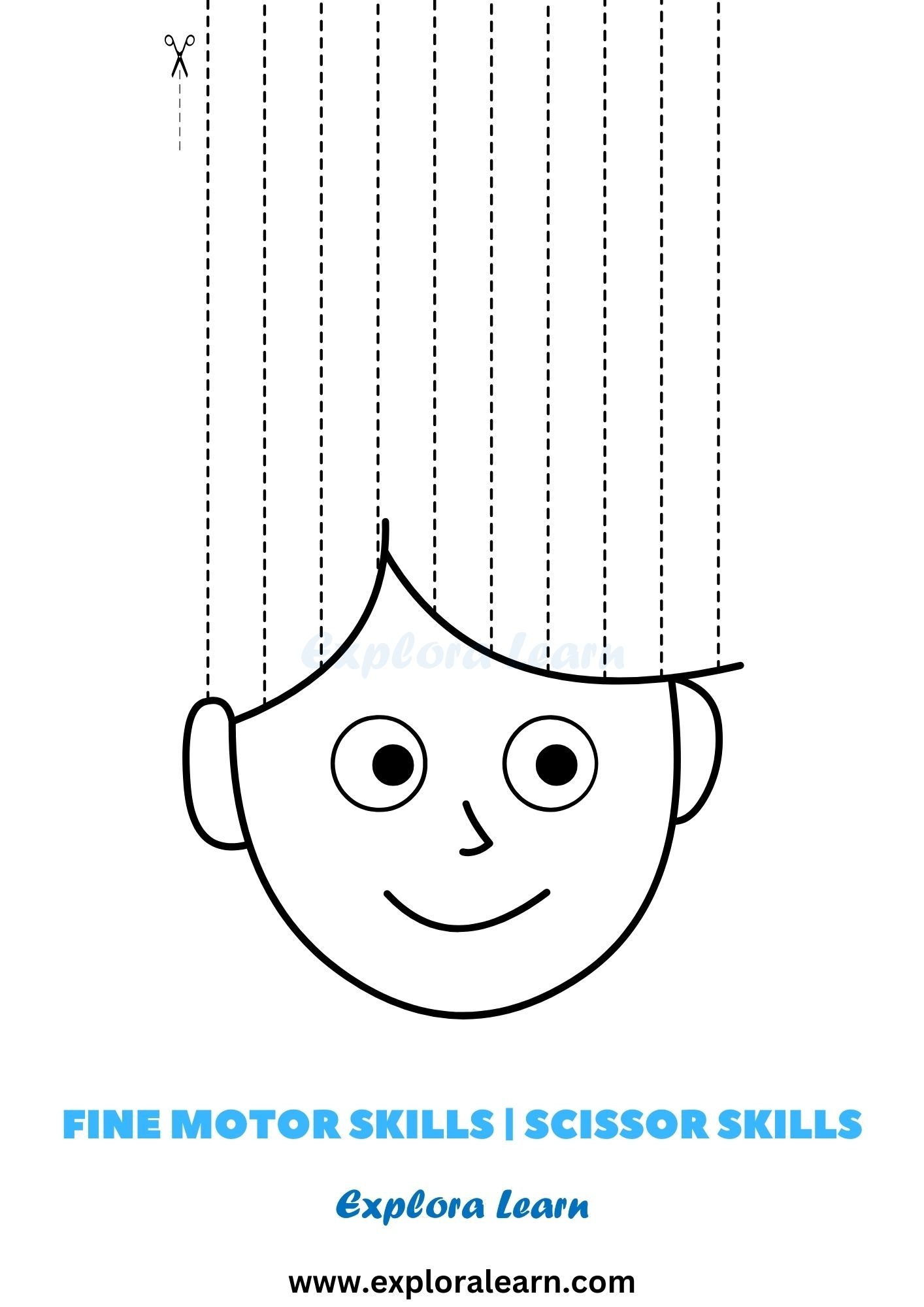Fine Motor Skills Scissor Skills Worksheets For Kids