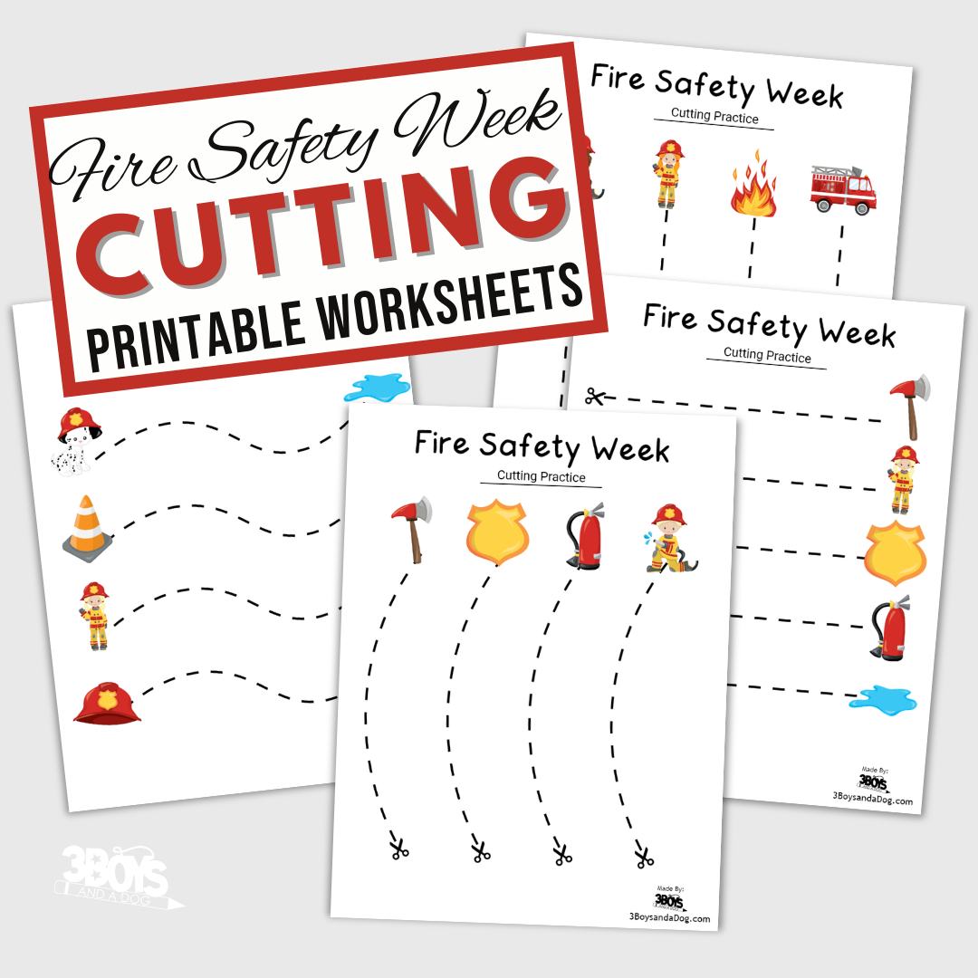 Fire Safety Week Cutting Practice